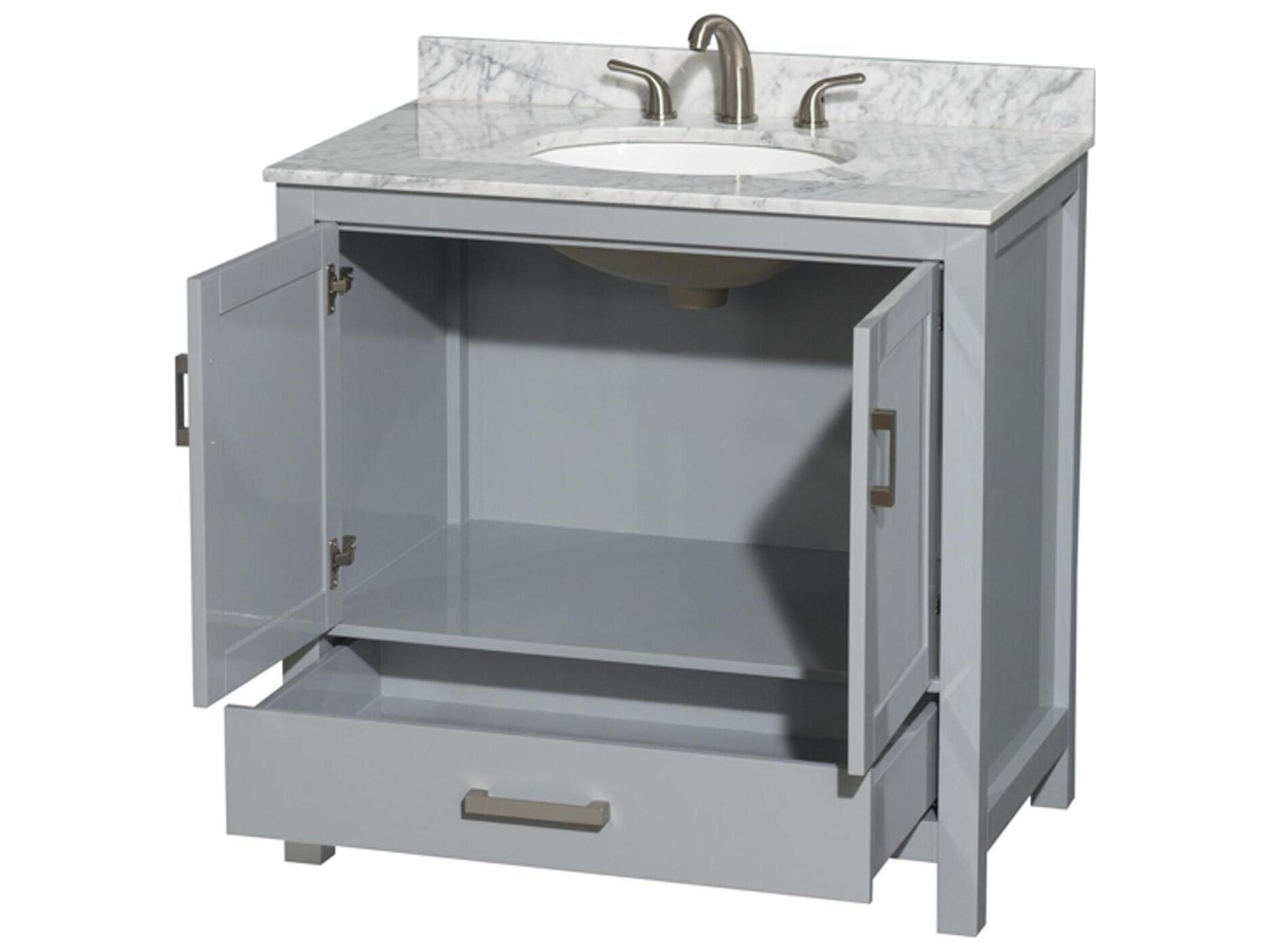 Wyndham Collection Sheffield 36" Gray Vanity