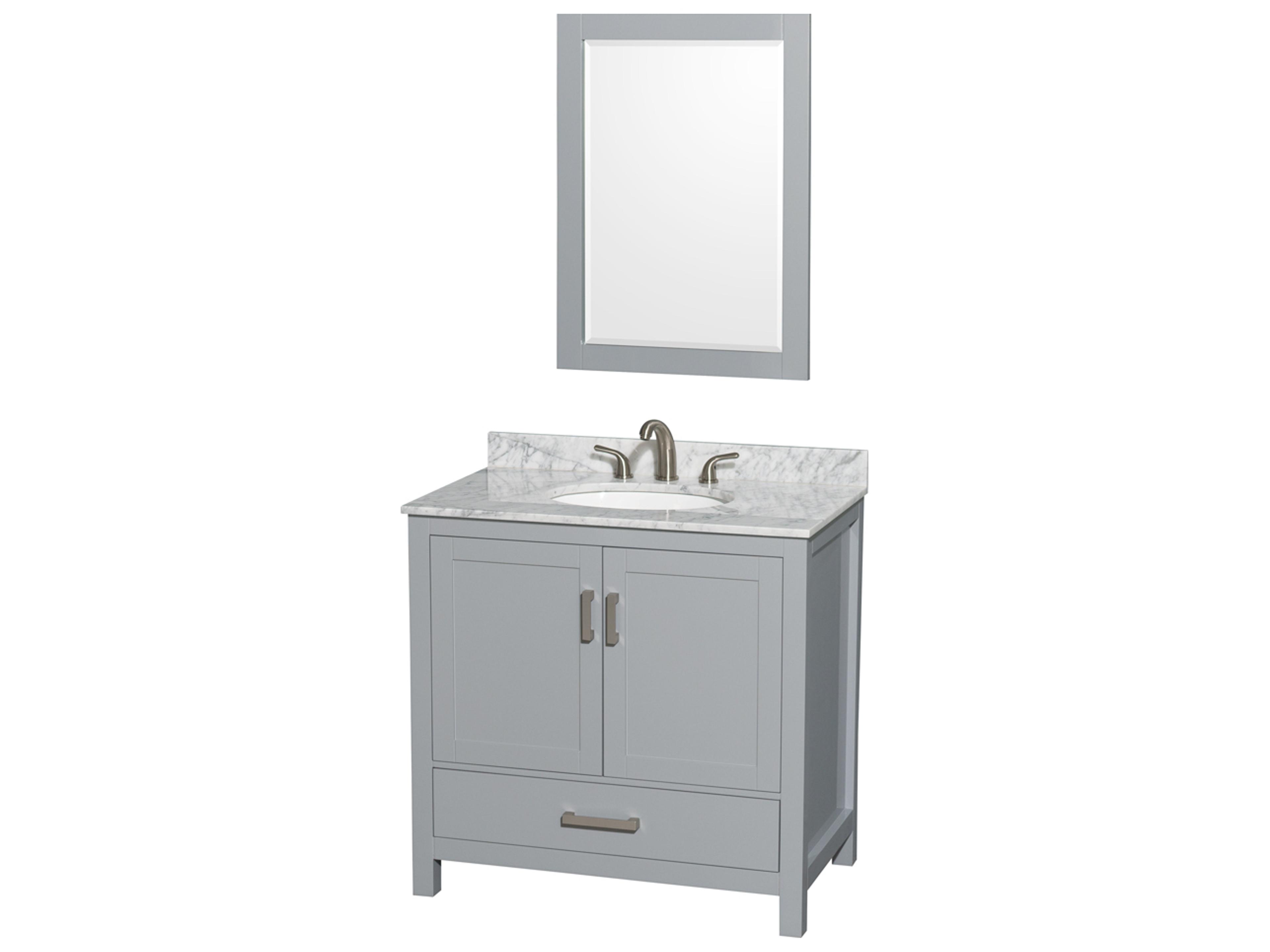 Wyndham Collection Sheffield 36" Gray Vanity