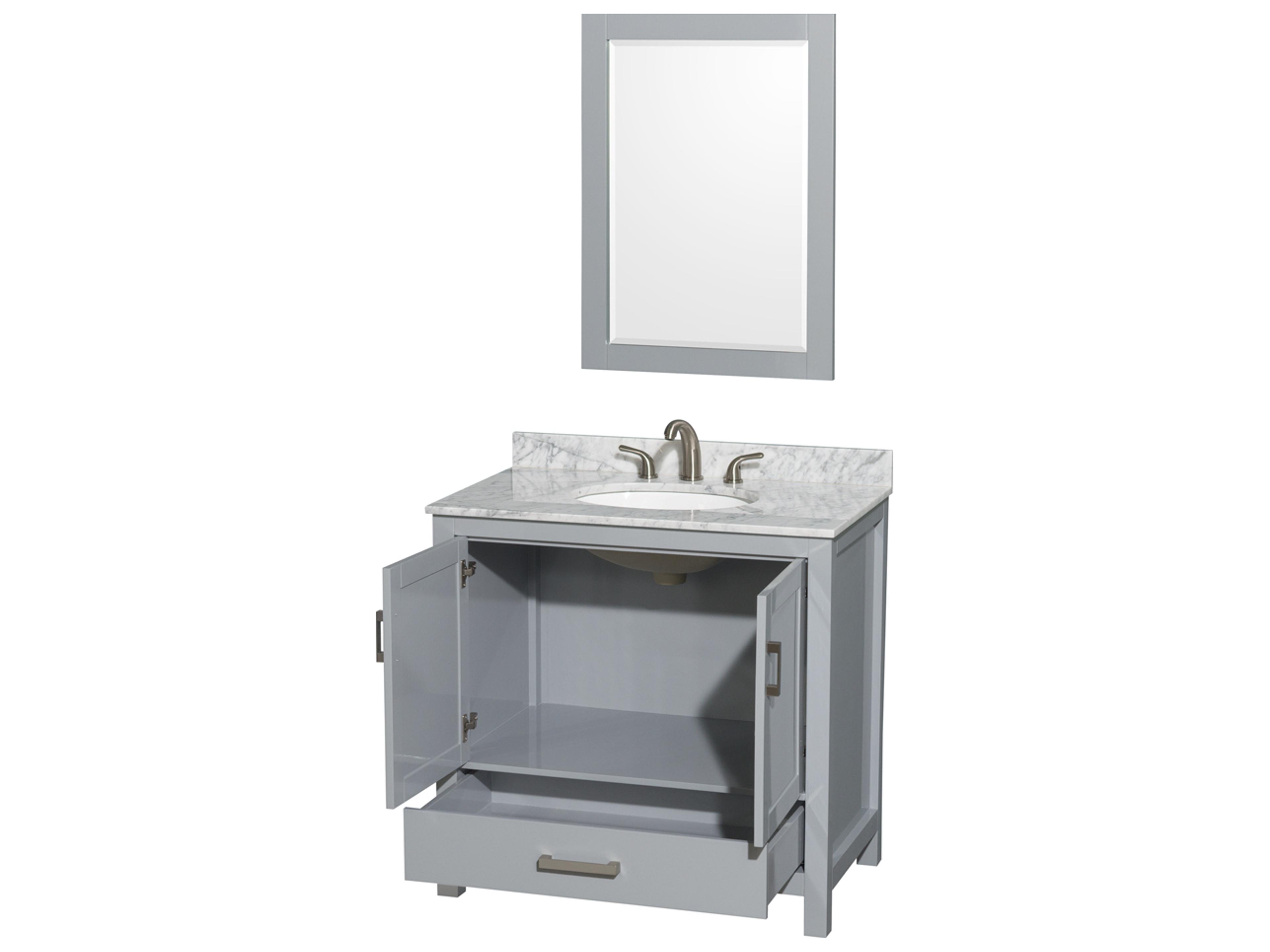 Wyndham Collection Sheffield 36" Gray Vanity
