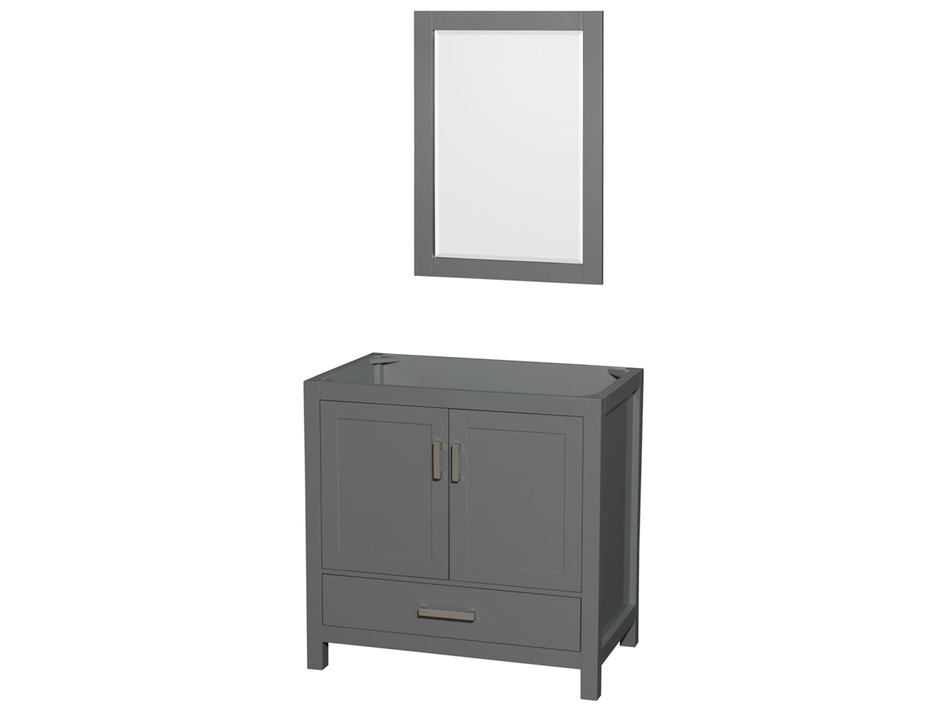 Wyndham Collection Sheffield 35" Dark Gray Vanity