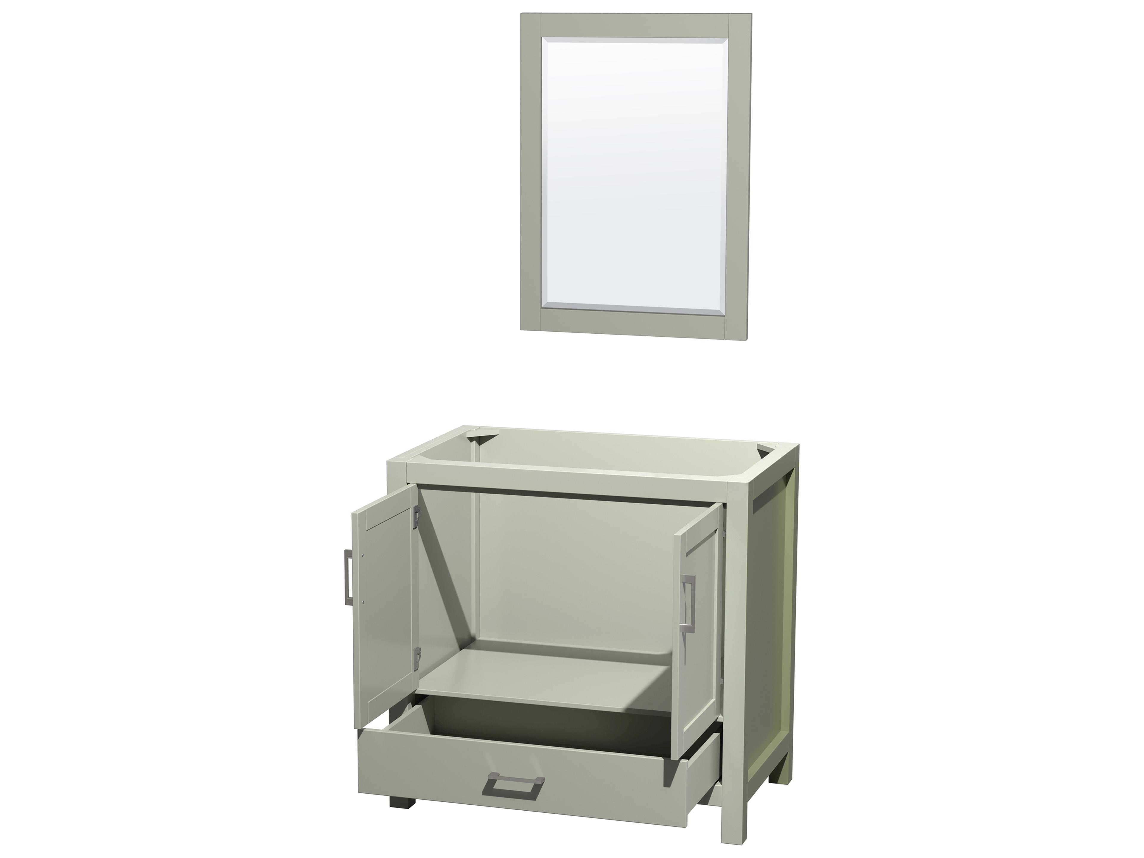 Wyndham Collection Sheffield 35" Light Green Vanity