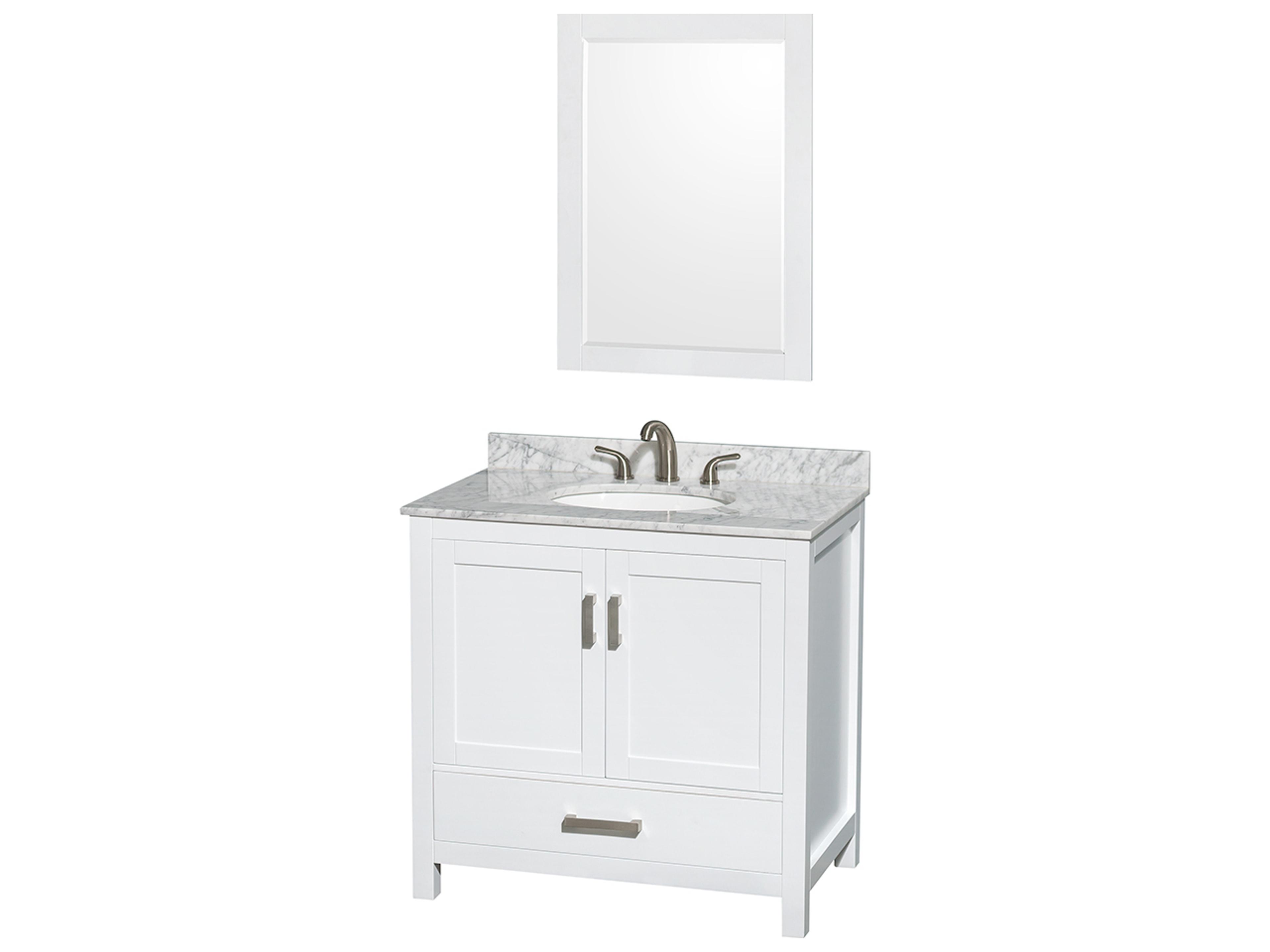 Wyndham Collection Sheffield 36" White Vanity