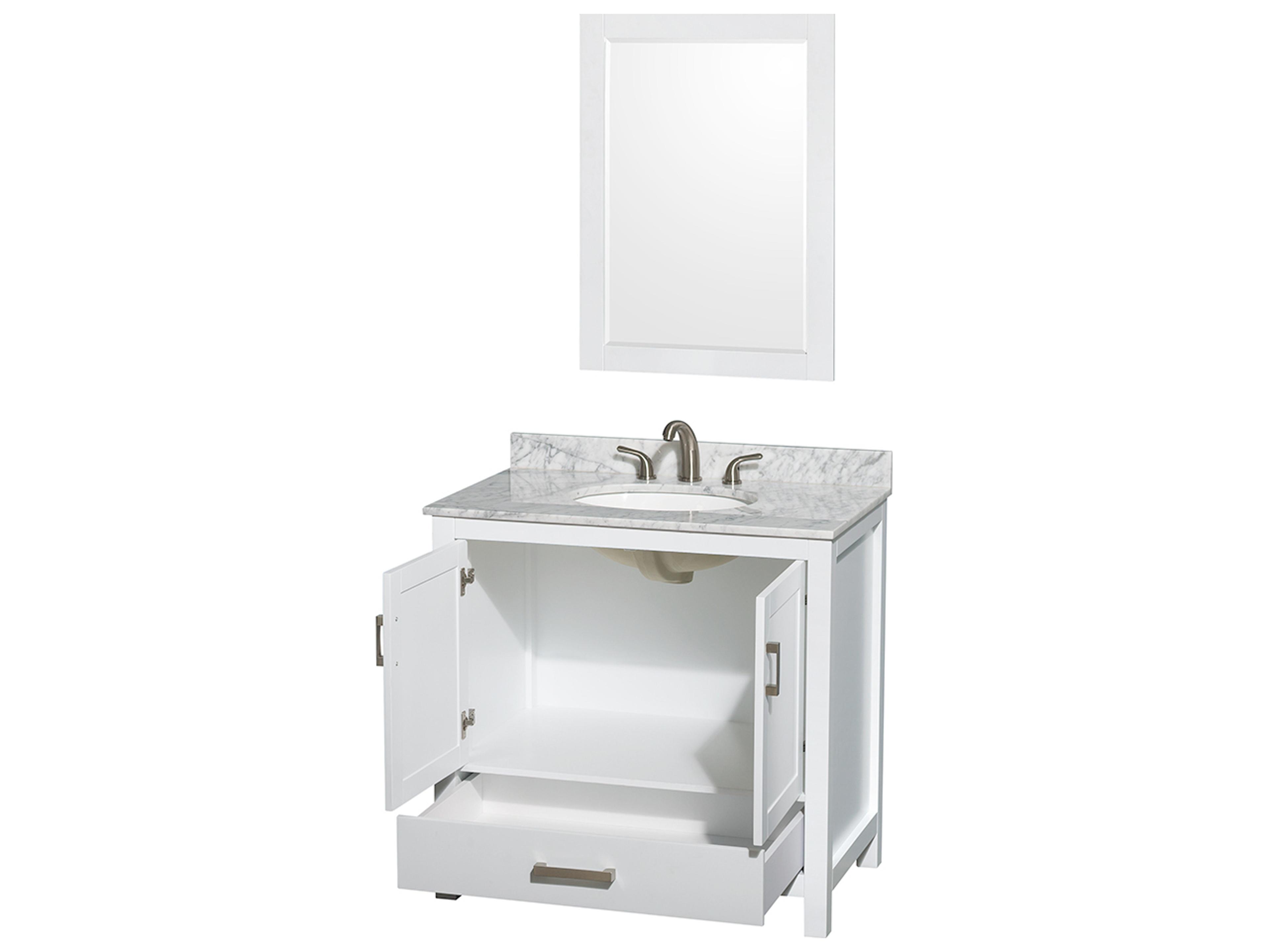 Wyndham Collection Sheffield 36" White Vanity