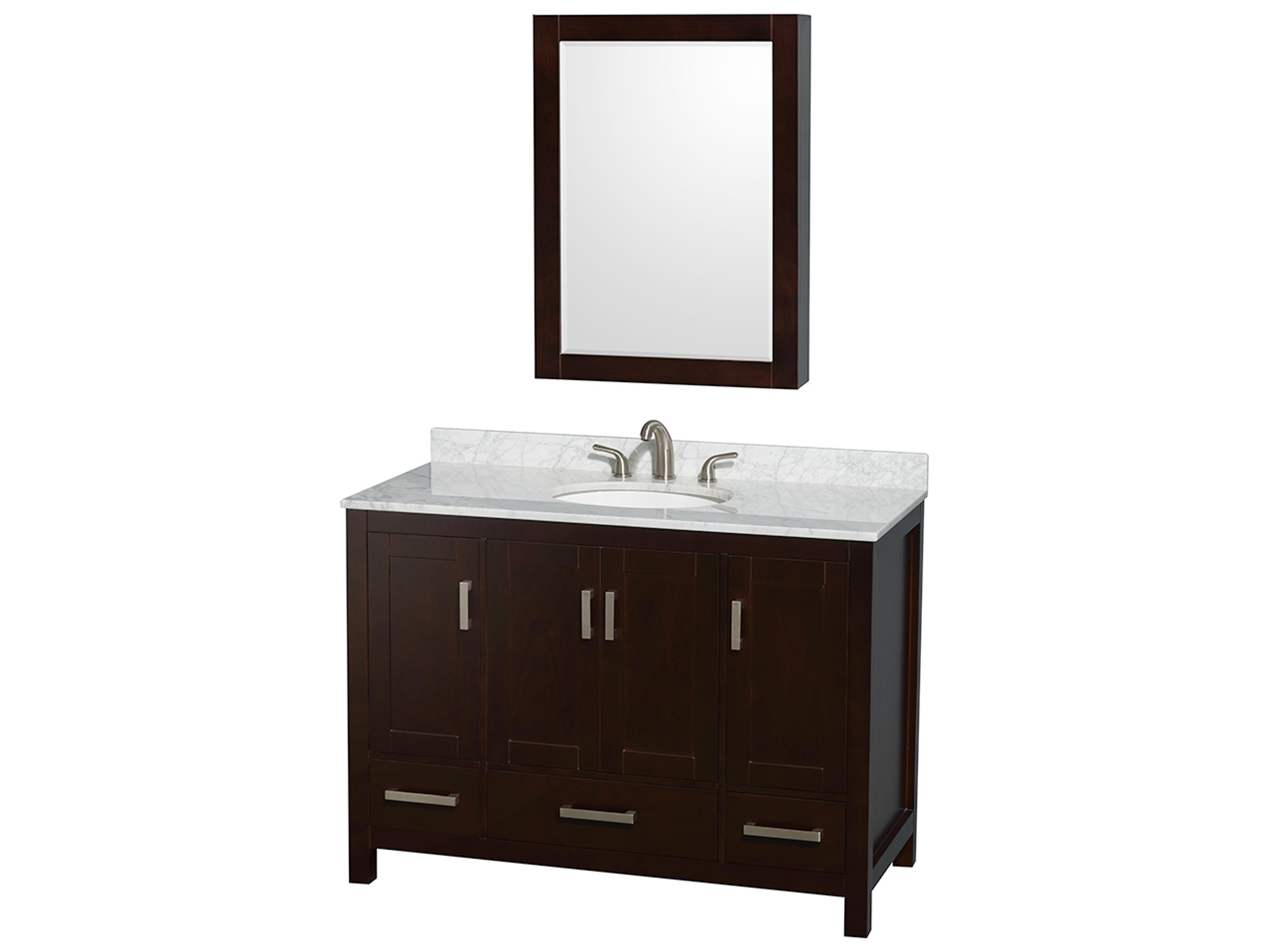 Wyndham Collection Sheffield 48" Espresso Vanity