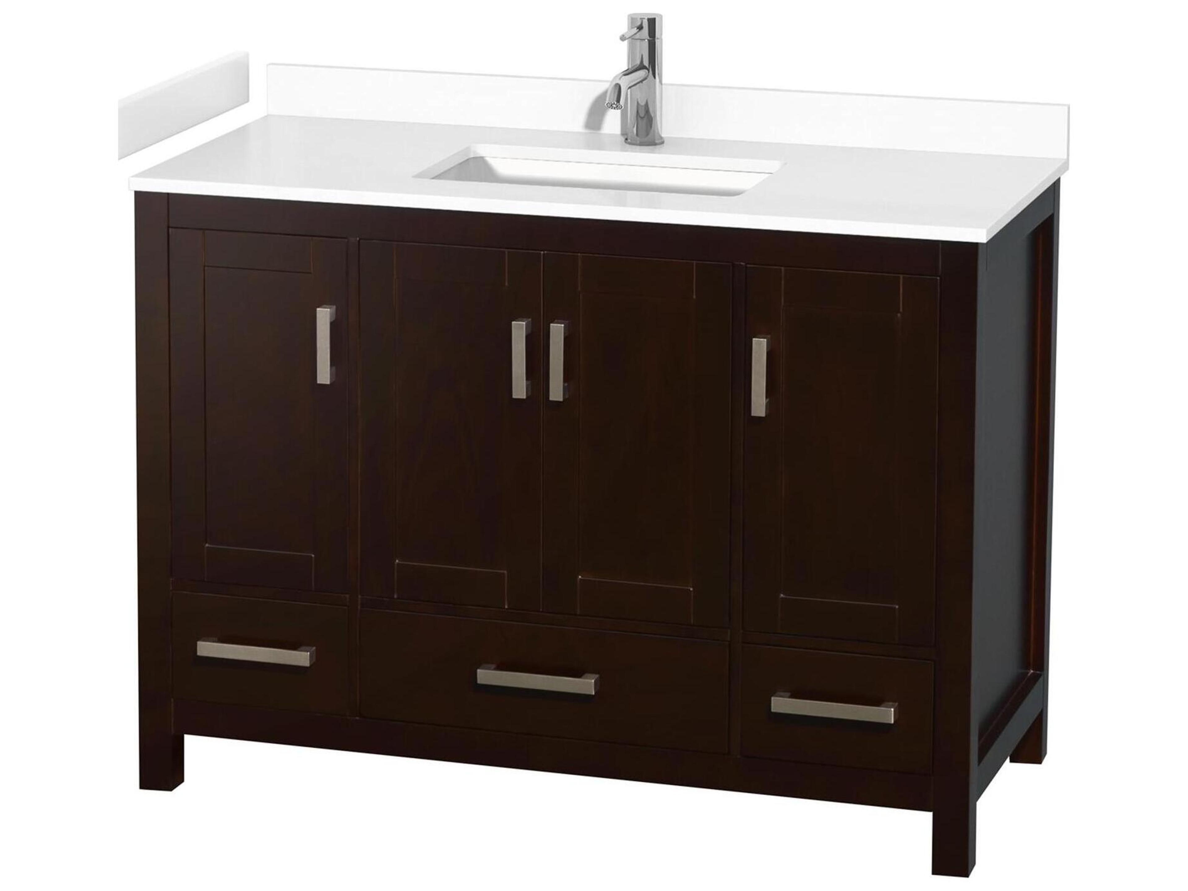 Wyndham Collection Sheffield 48" Espresso Vanity
