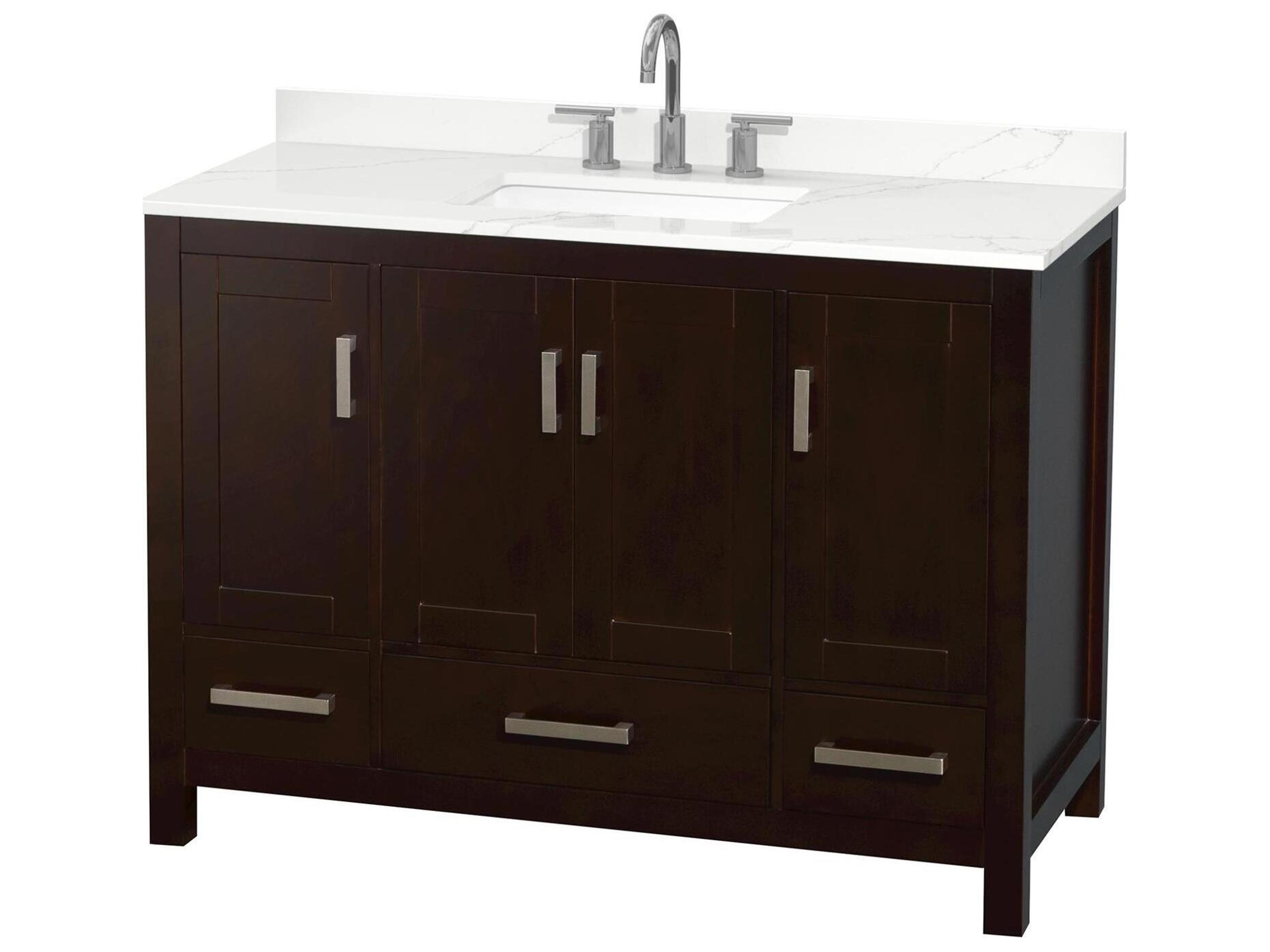 Wyndham Collection Sheffield 48" Espresso Vanity