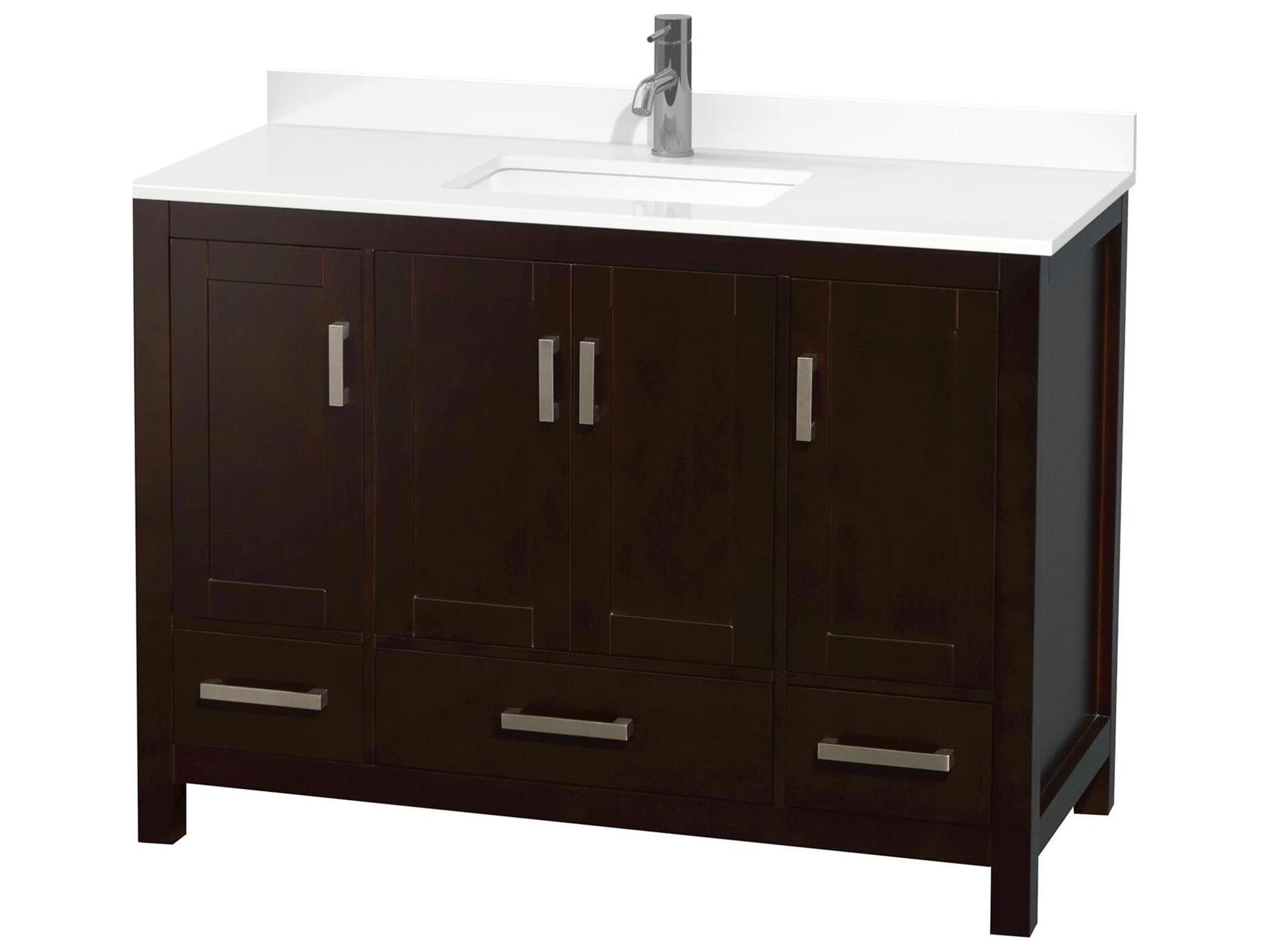 Wyndham Collection Sheffield 48" Espresso Vanity