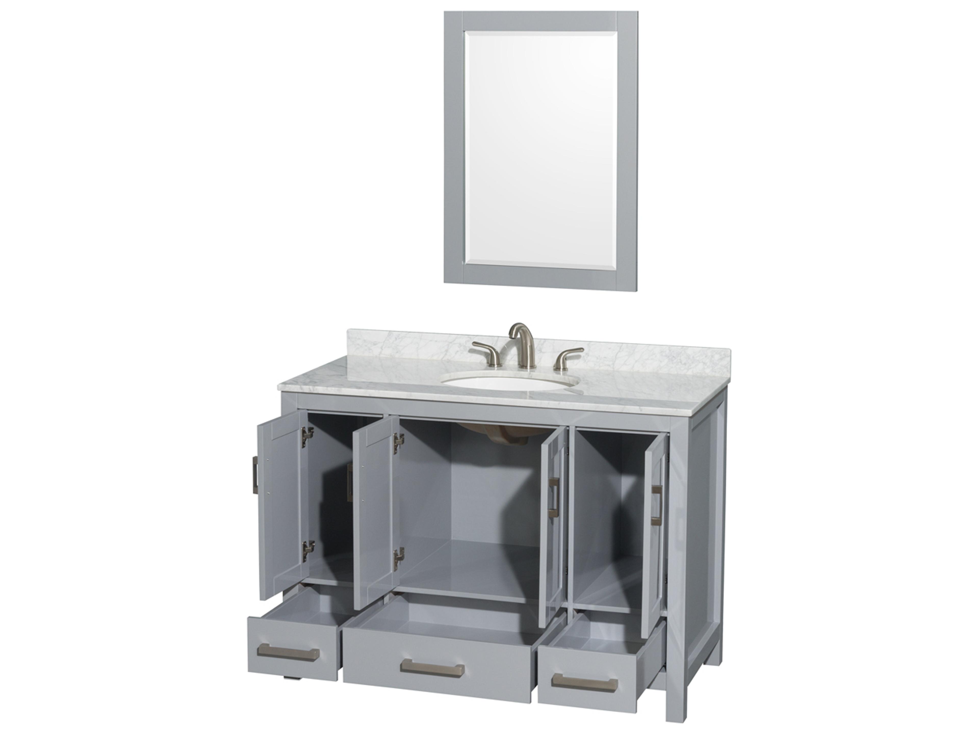 Wyndham Collection Sheffield 48" Gray Vanity