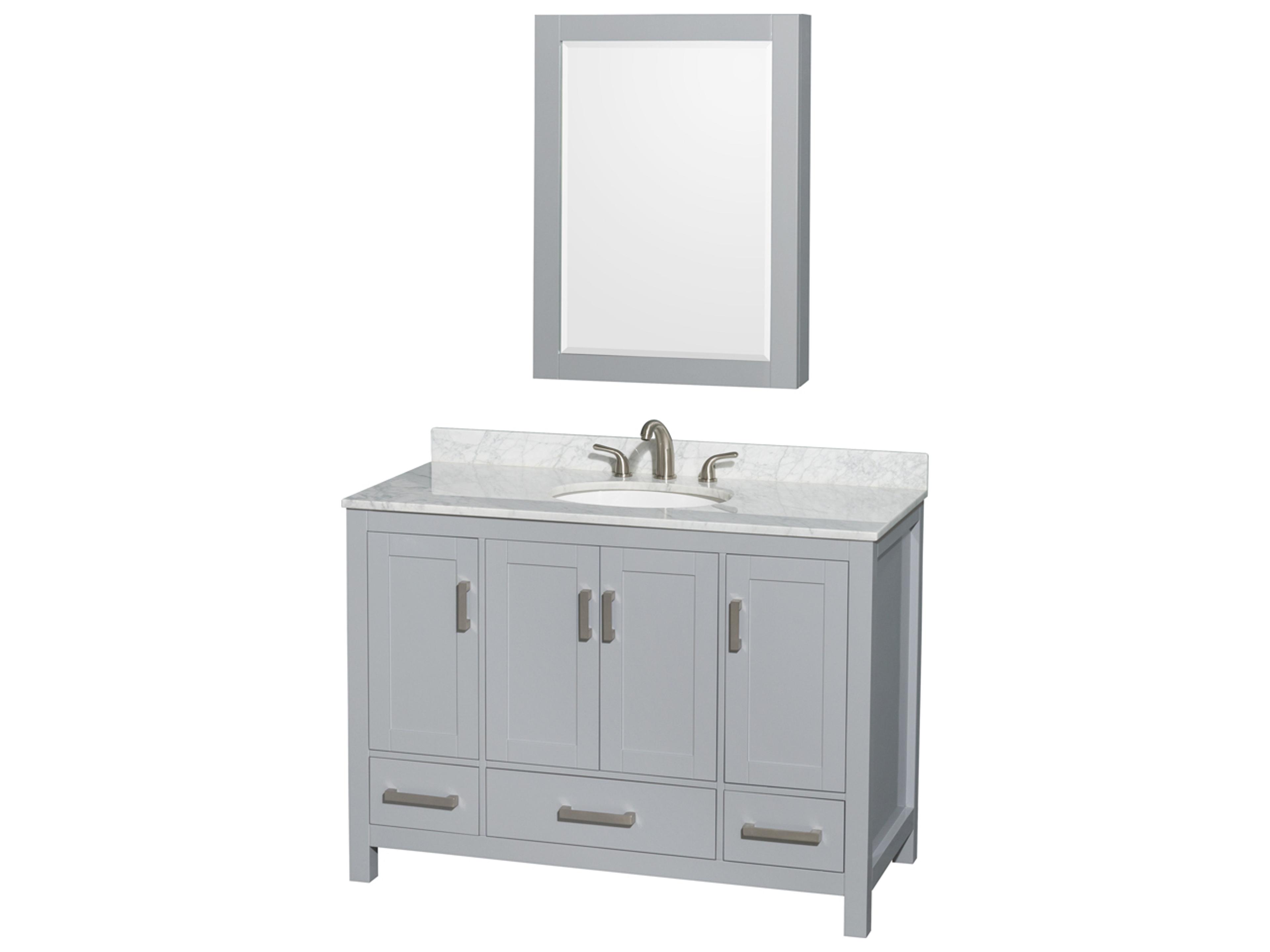 Wyndham Collection Sheffield 48" Gray Vanity