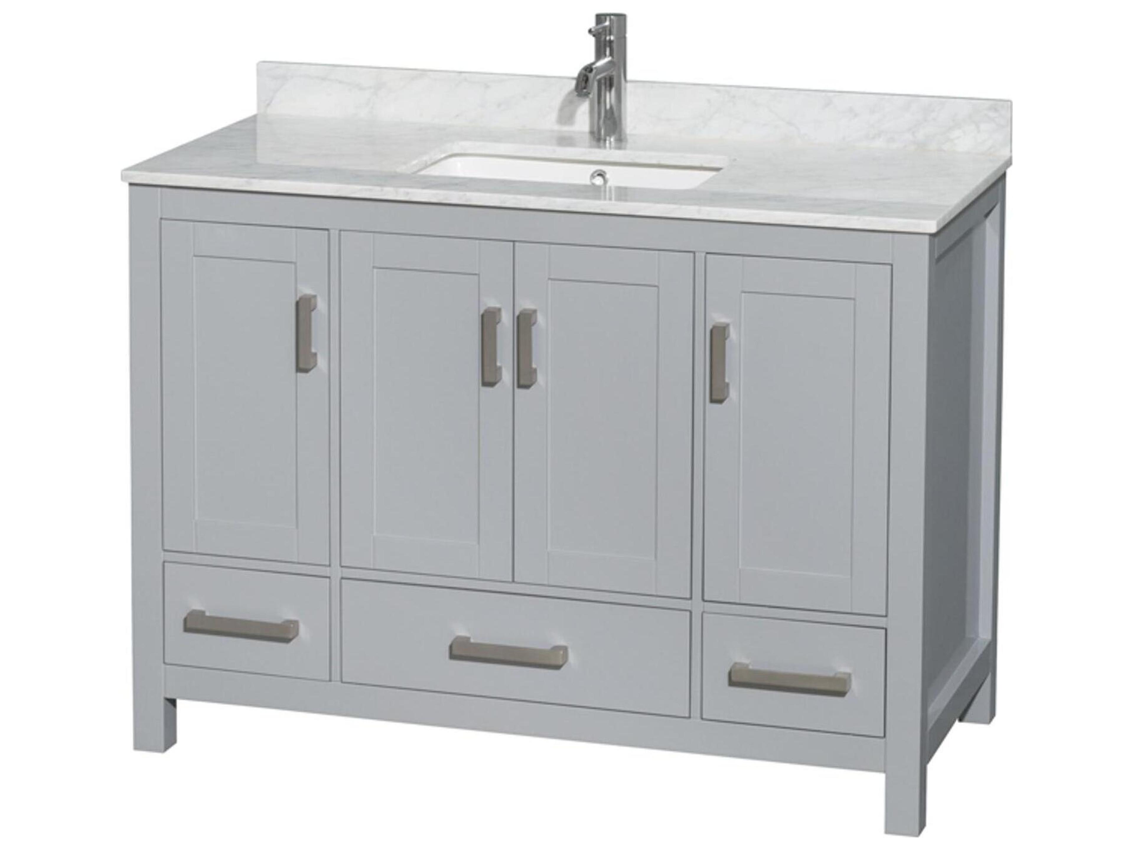 Wyndham Collection Sheffield 48" Gray Vanity