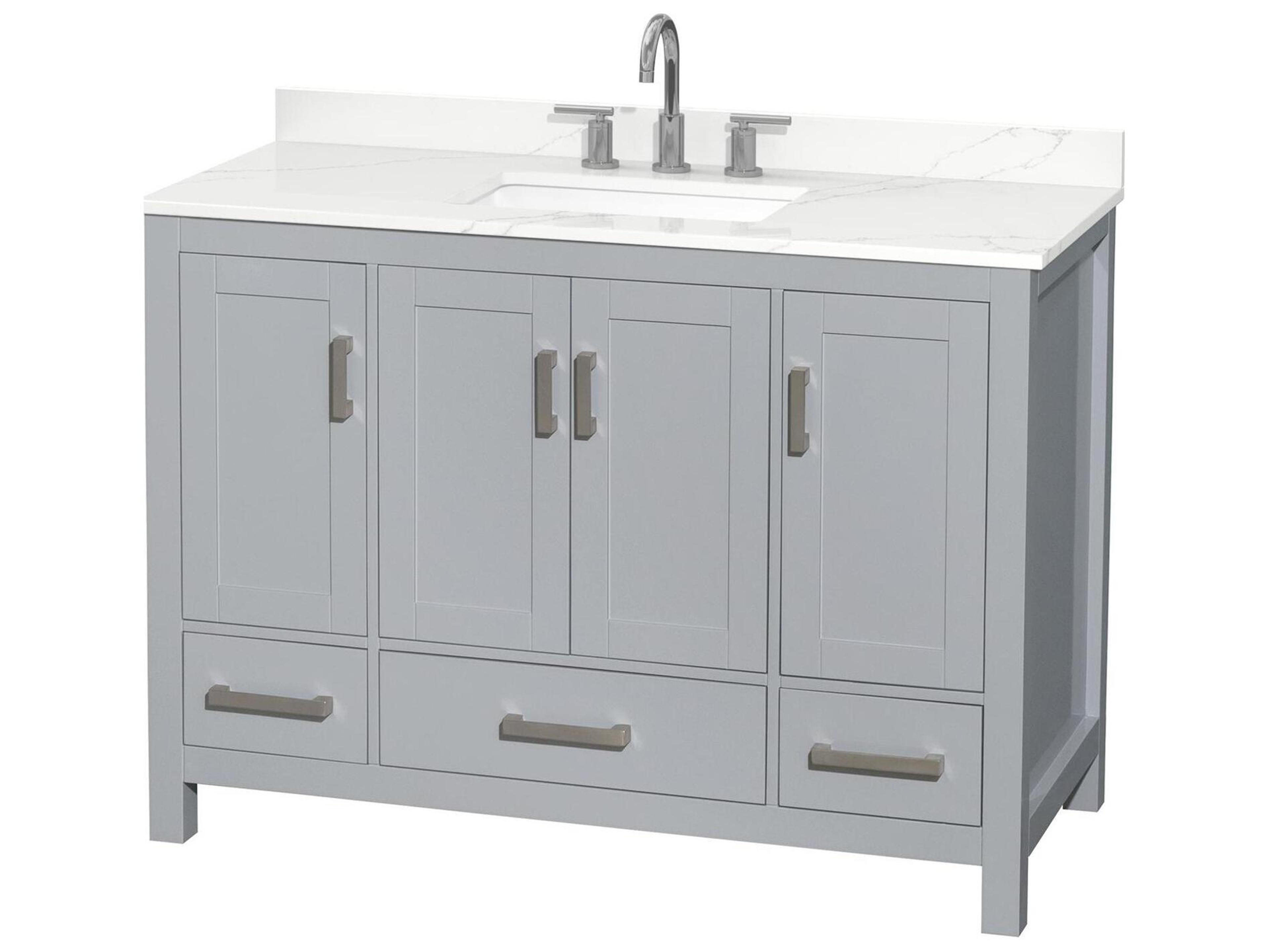 Wyndham Collection Sheffield 48" Gray Vanity