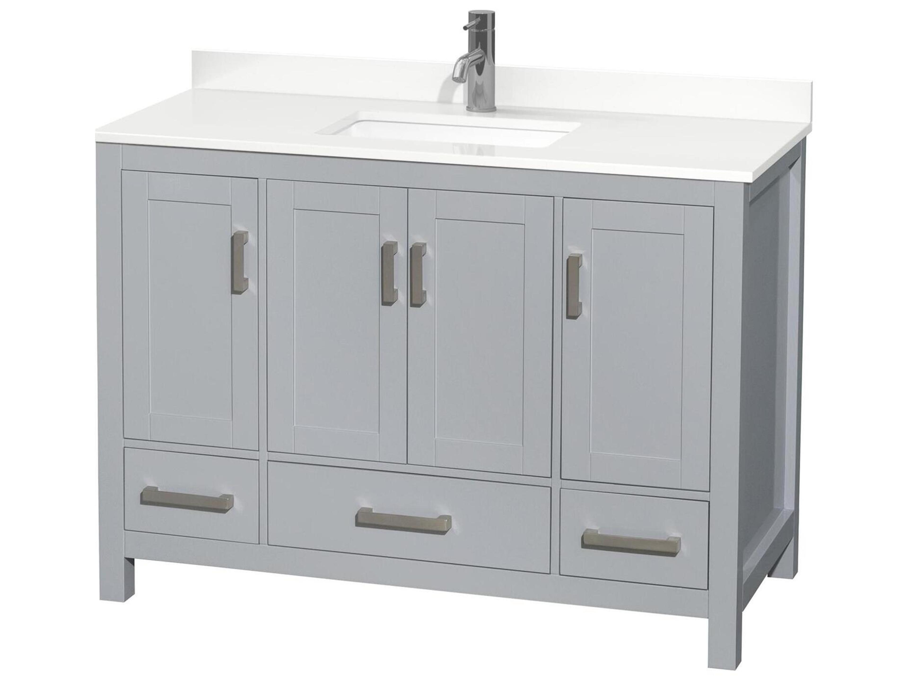 Wyndham Collection Sheffield 48" Gray Vanity