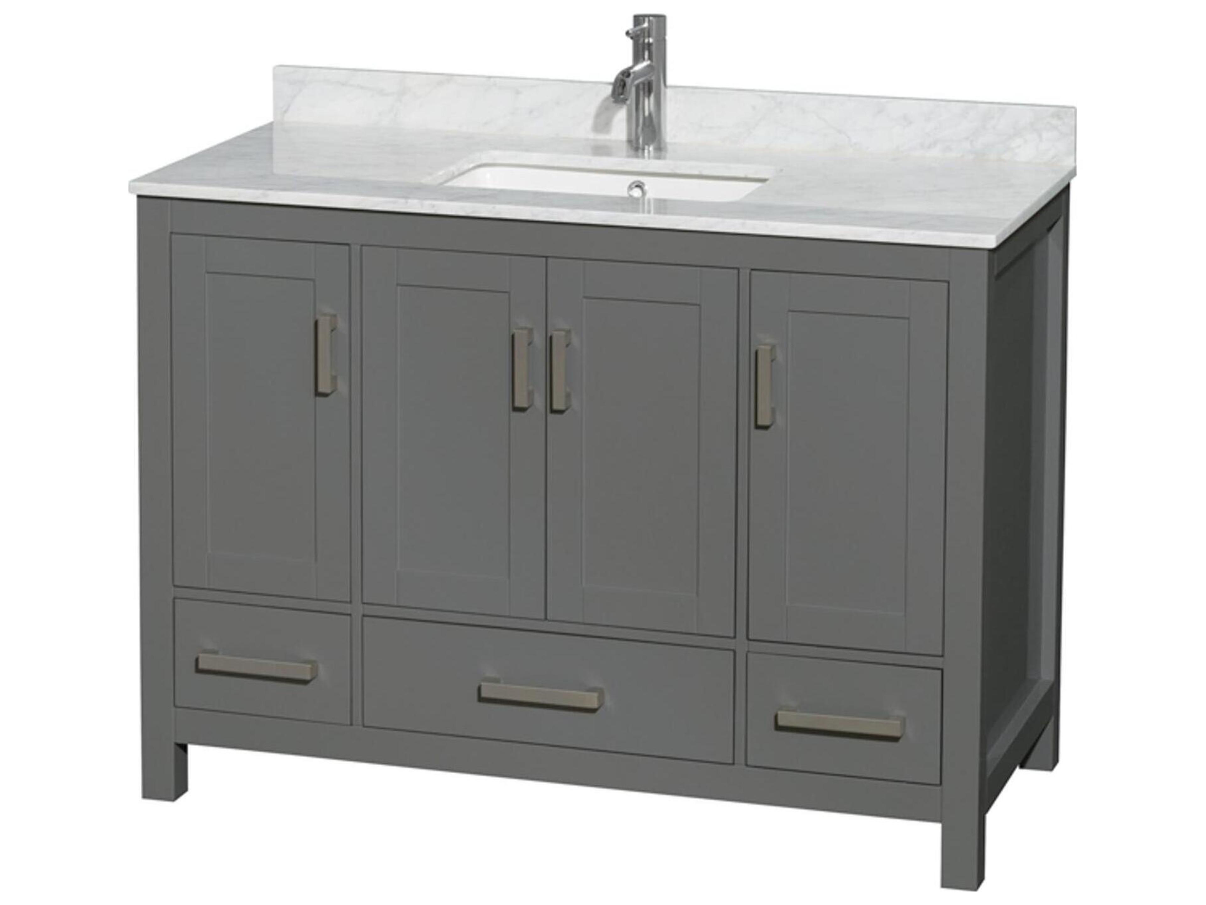 Wyndham Collection Sheffield 48" Dark Gray Vanity