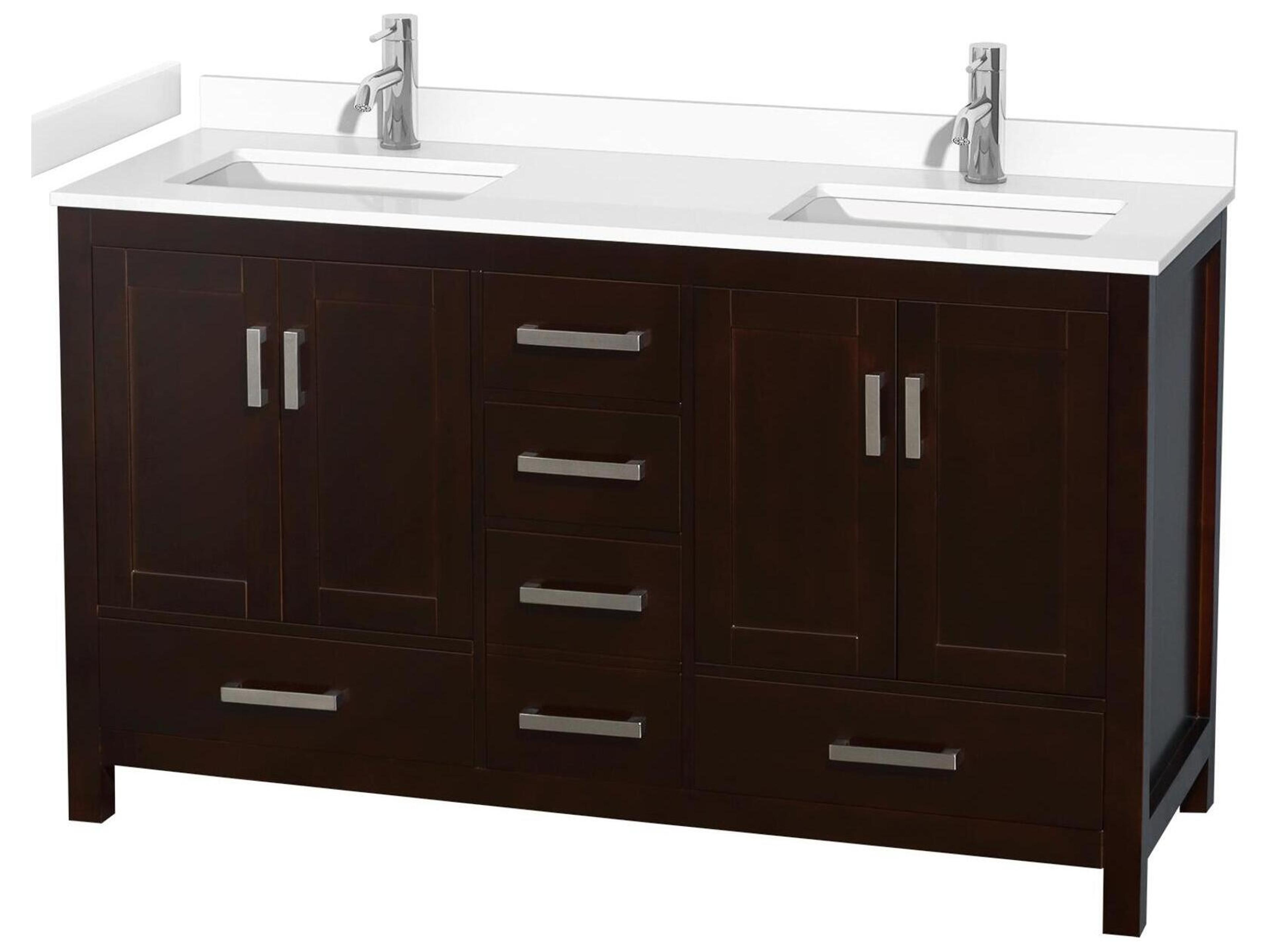 Wyndham Collection Sheffield 60" Espresso Vanity