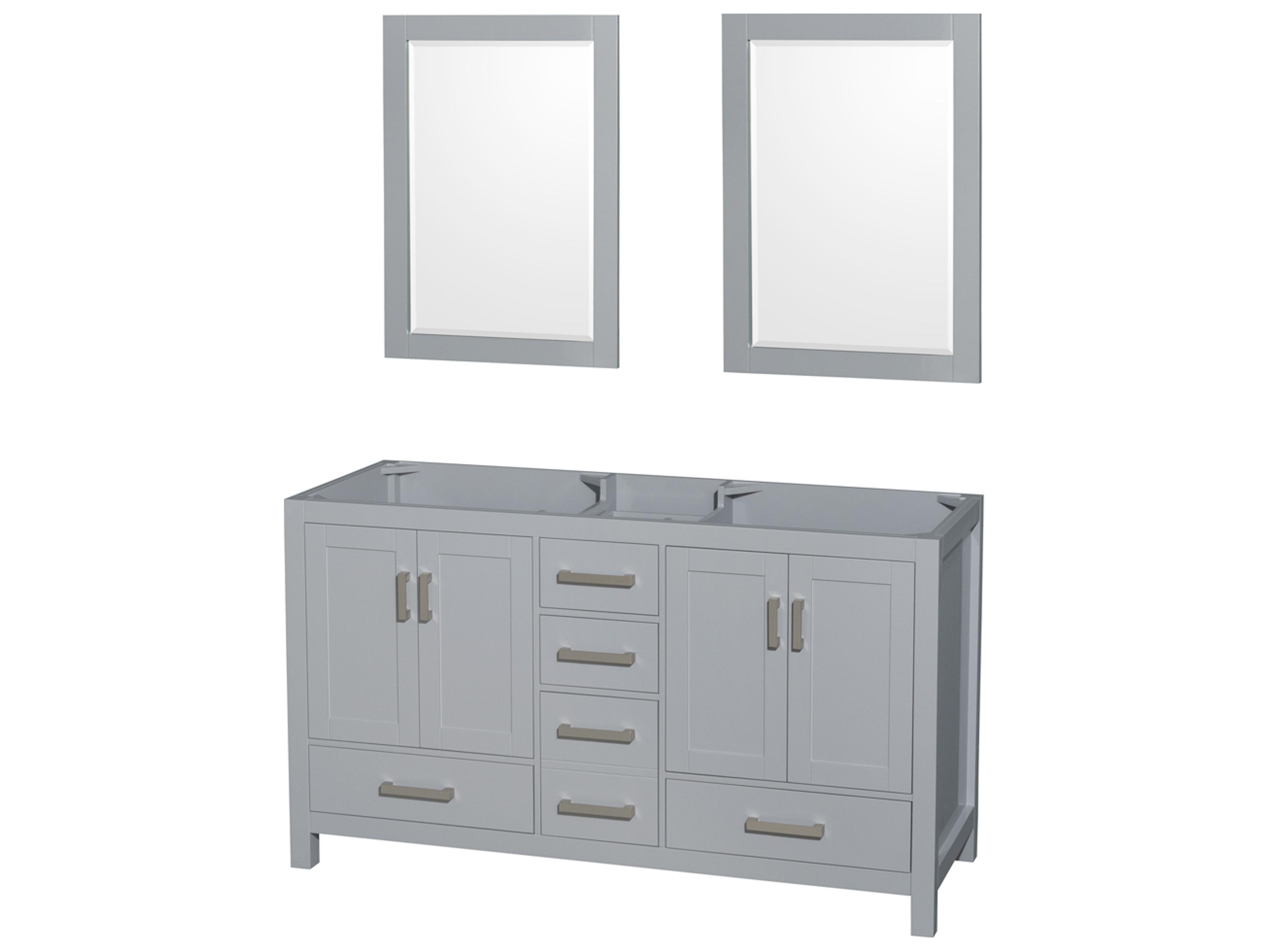 Wyndham Collection Sheffield 59" Gray Vanity