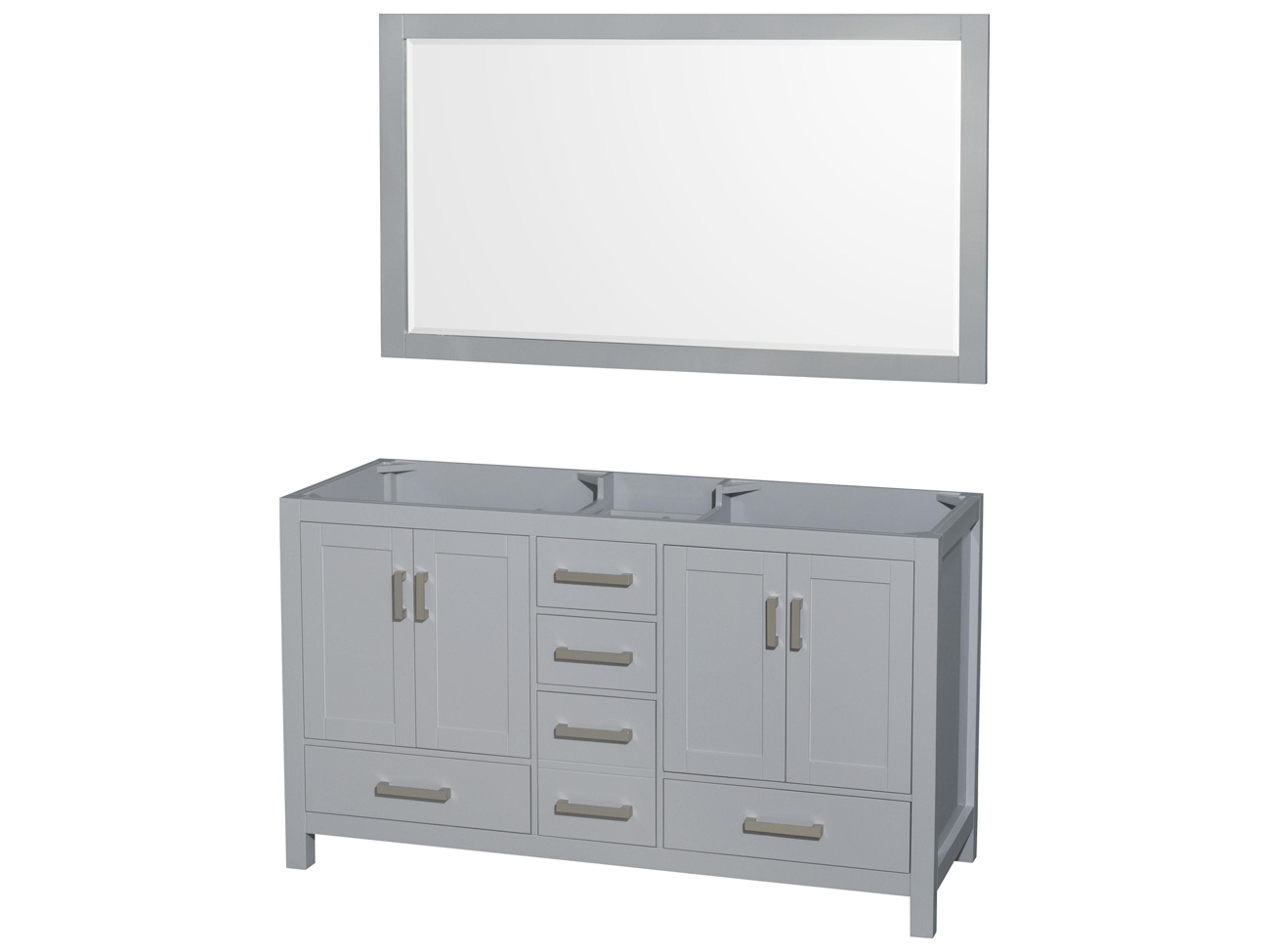 Wyndham Collection Sheffield 59" Gray Vanity
