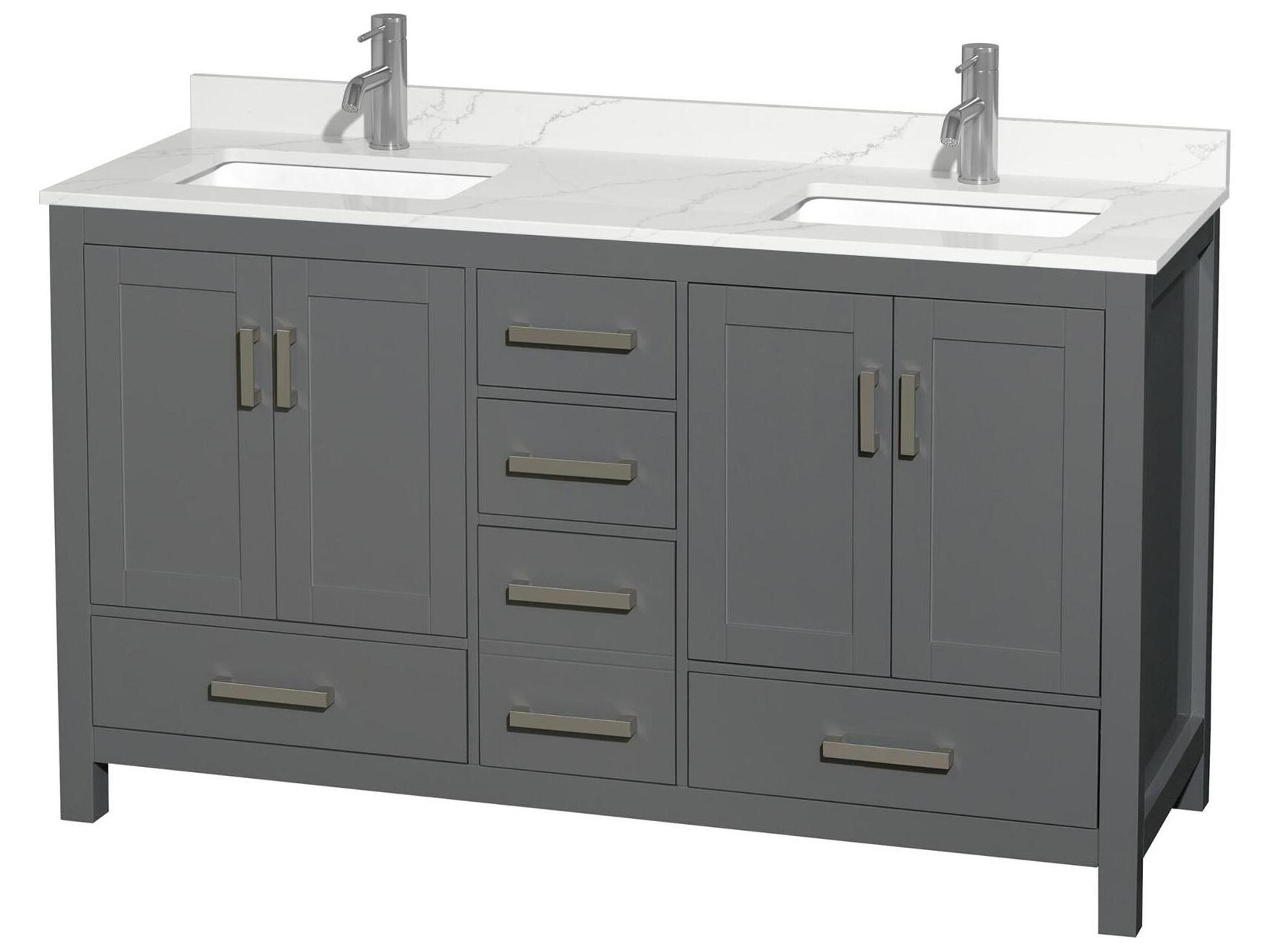 Sheffield 60" Dark Gray Vanity
