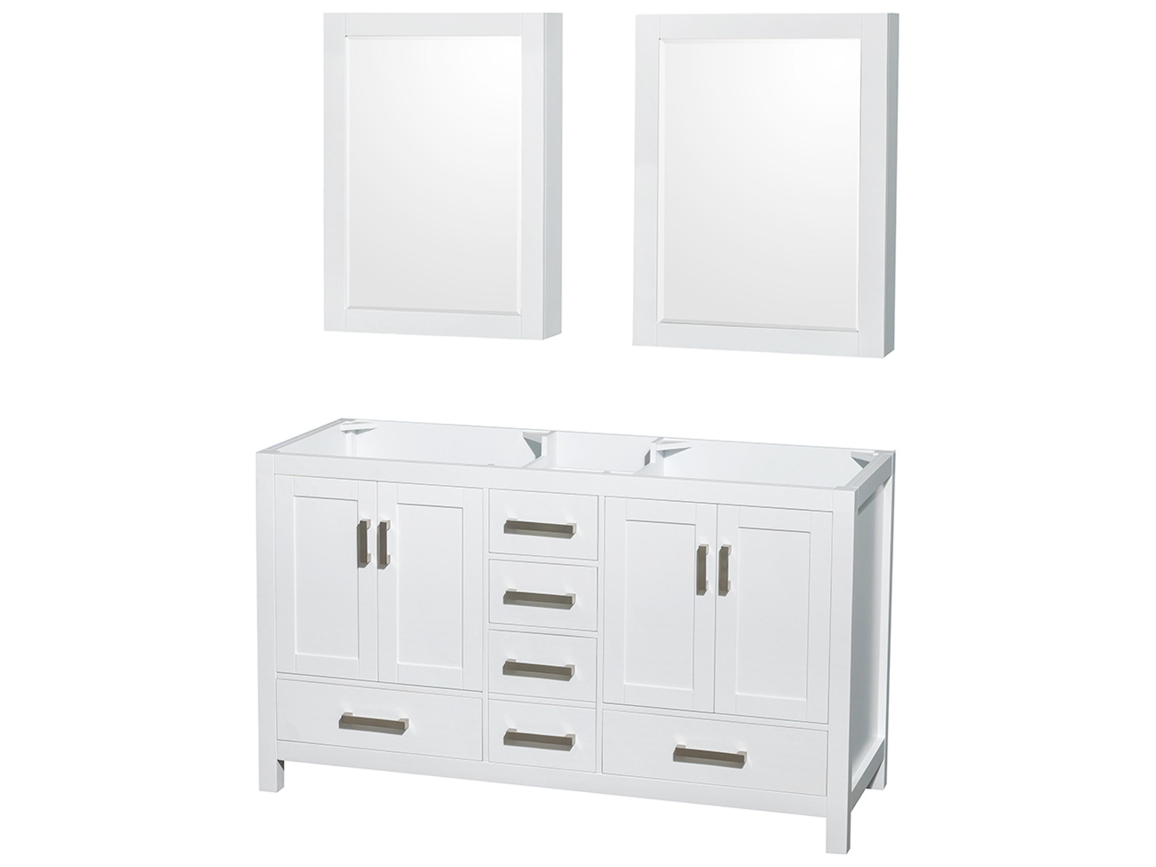 Wyndham Collection Sheffield 59" White Vanity