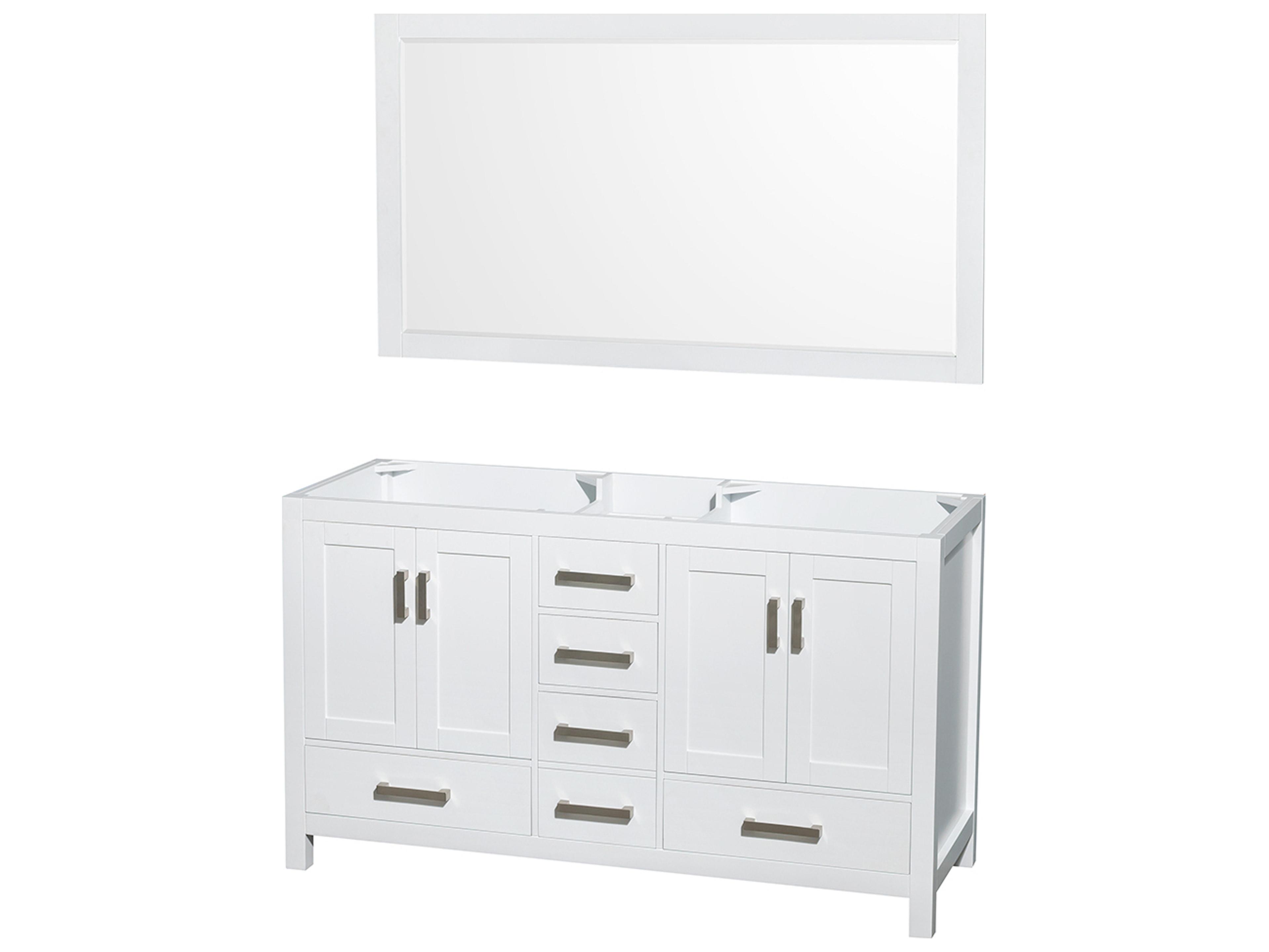 Wyndham Collection Sheffield 59" White Vanity