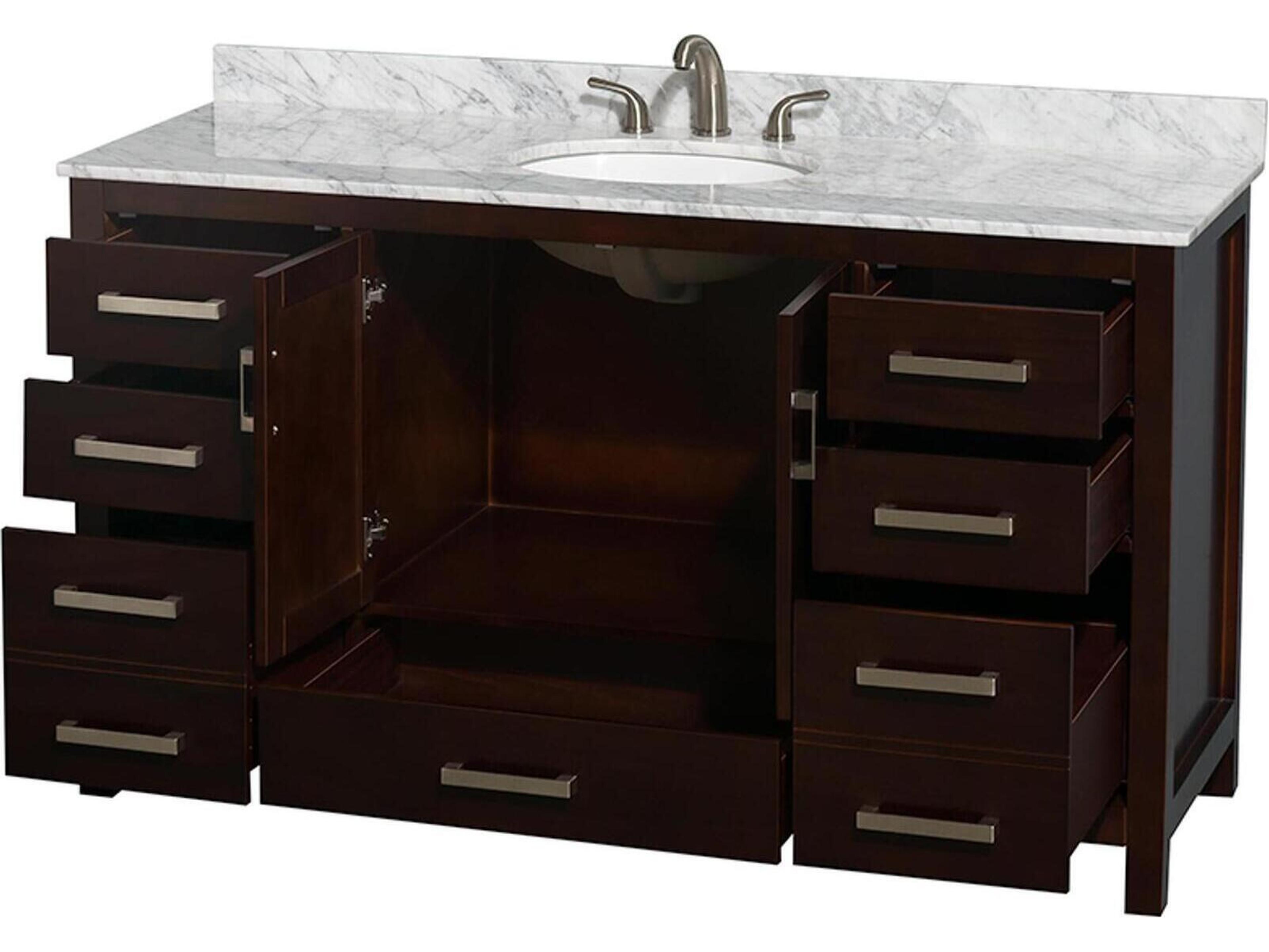 Wyndham Collection Sheffield 60" Espresso Vanity