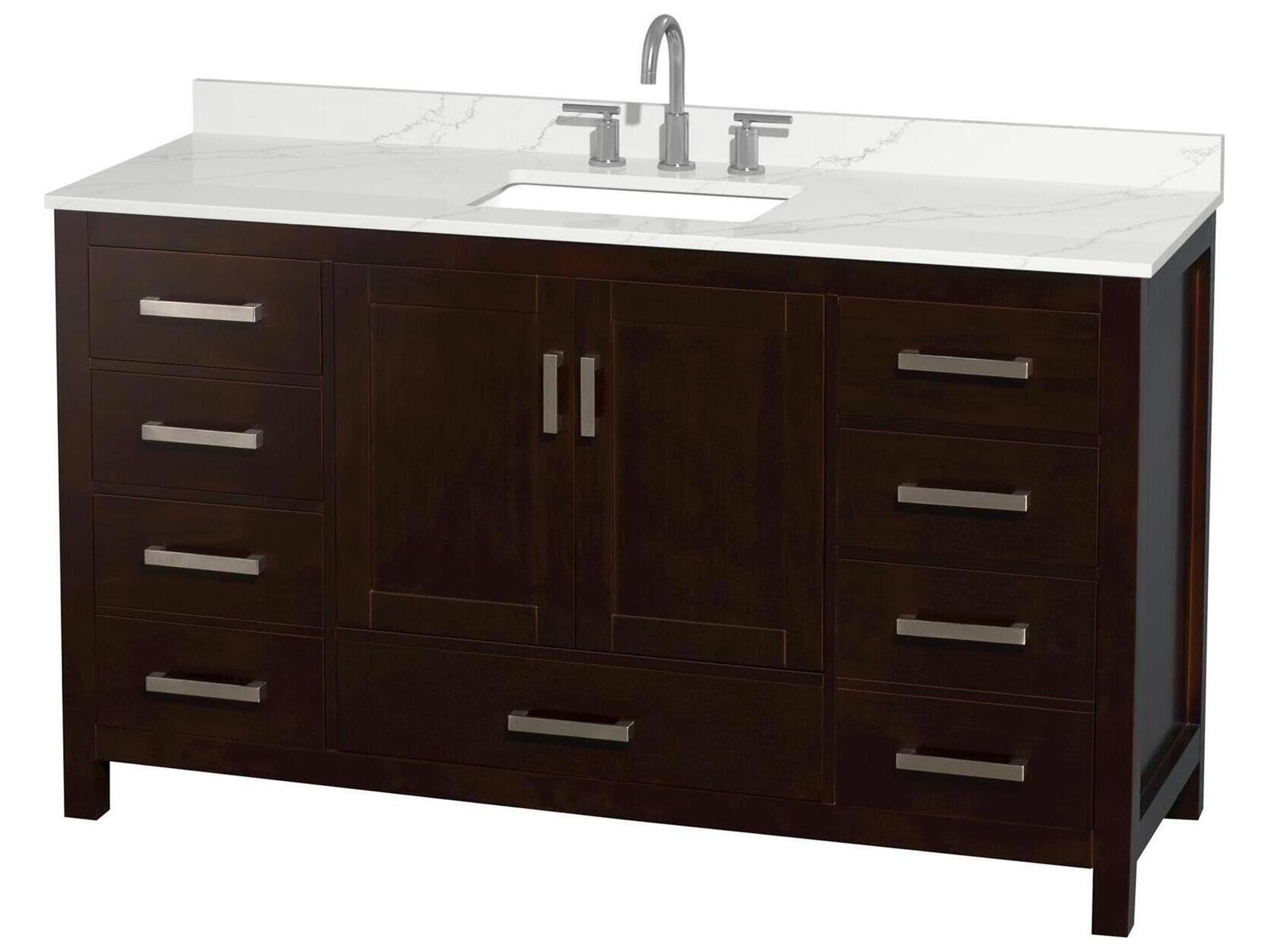 Wyndham Collection Sheffield 60" Espresso Vanity