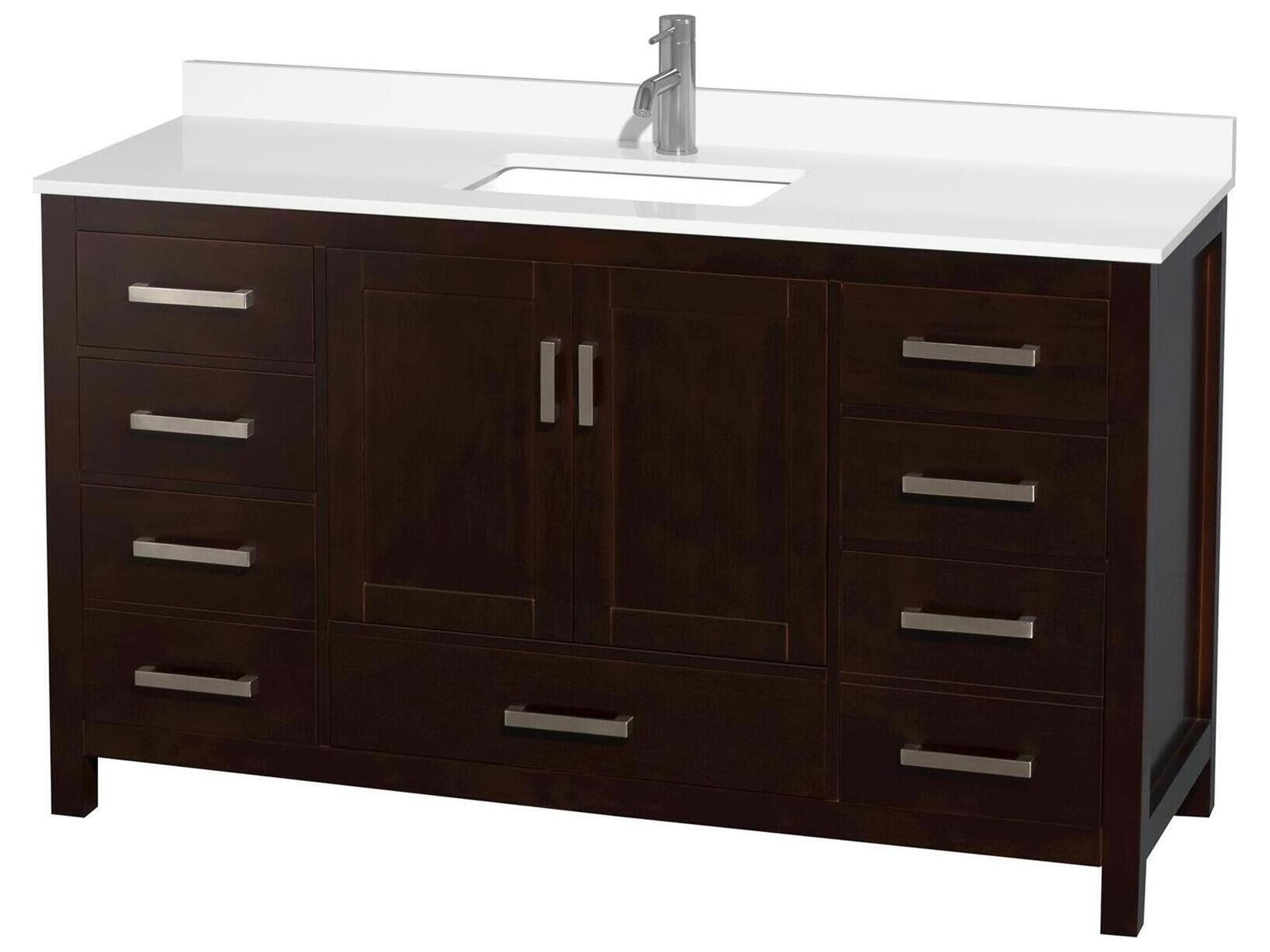 Wyndham Collection Sheffield 60" Espresso Vanity
