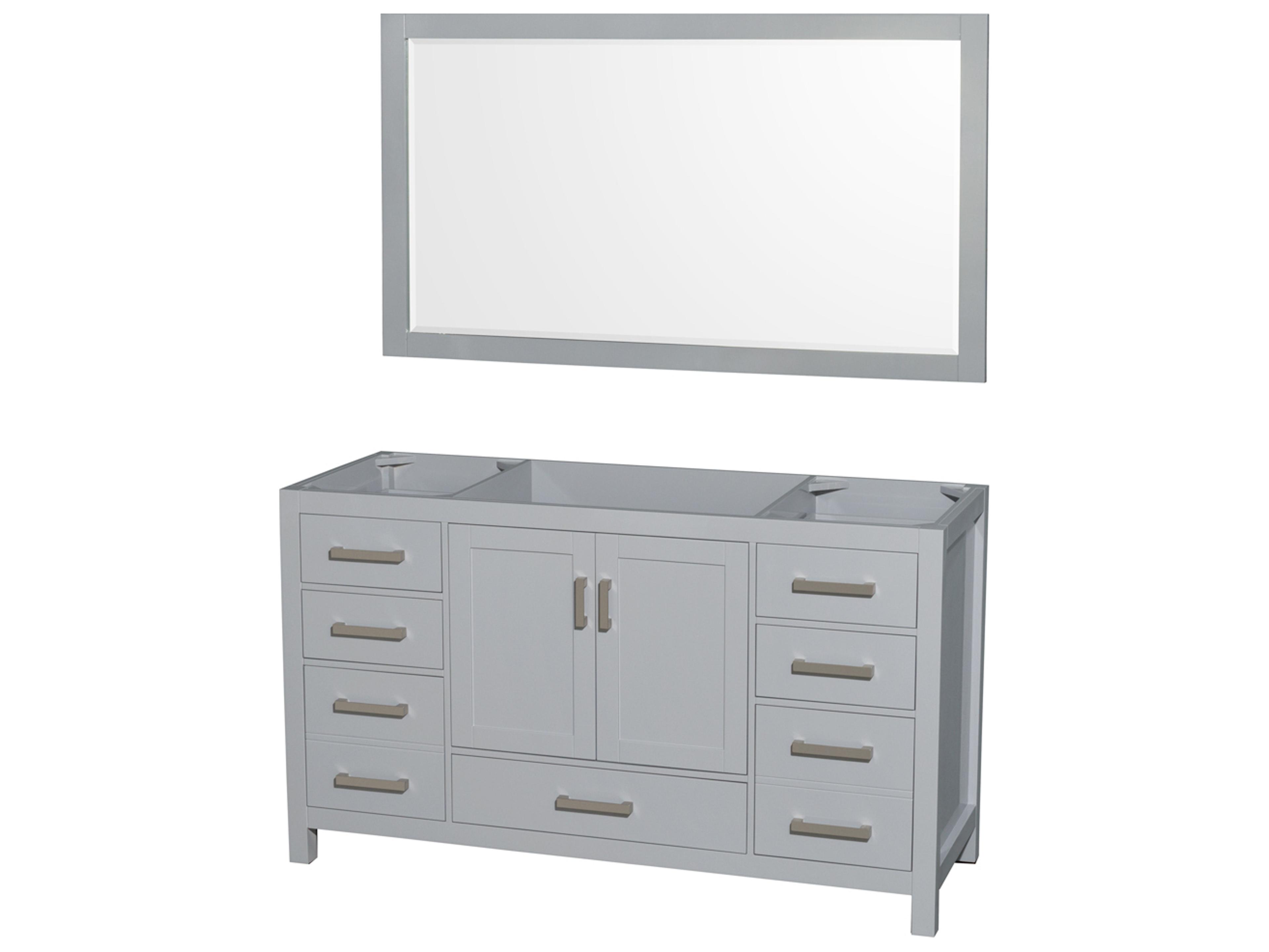Wyndham Collection Sheffield 59" Gray Vanity