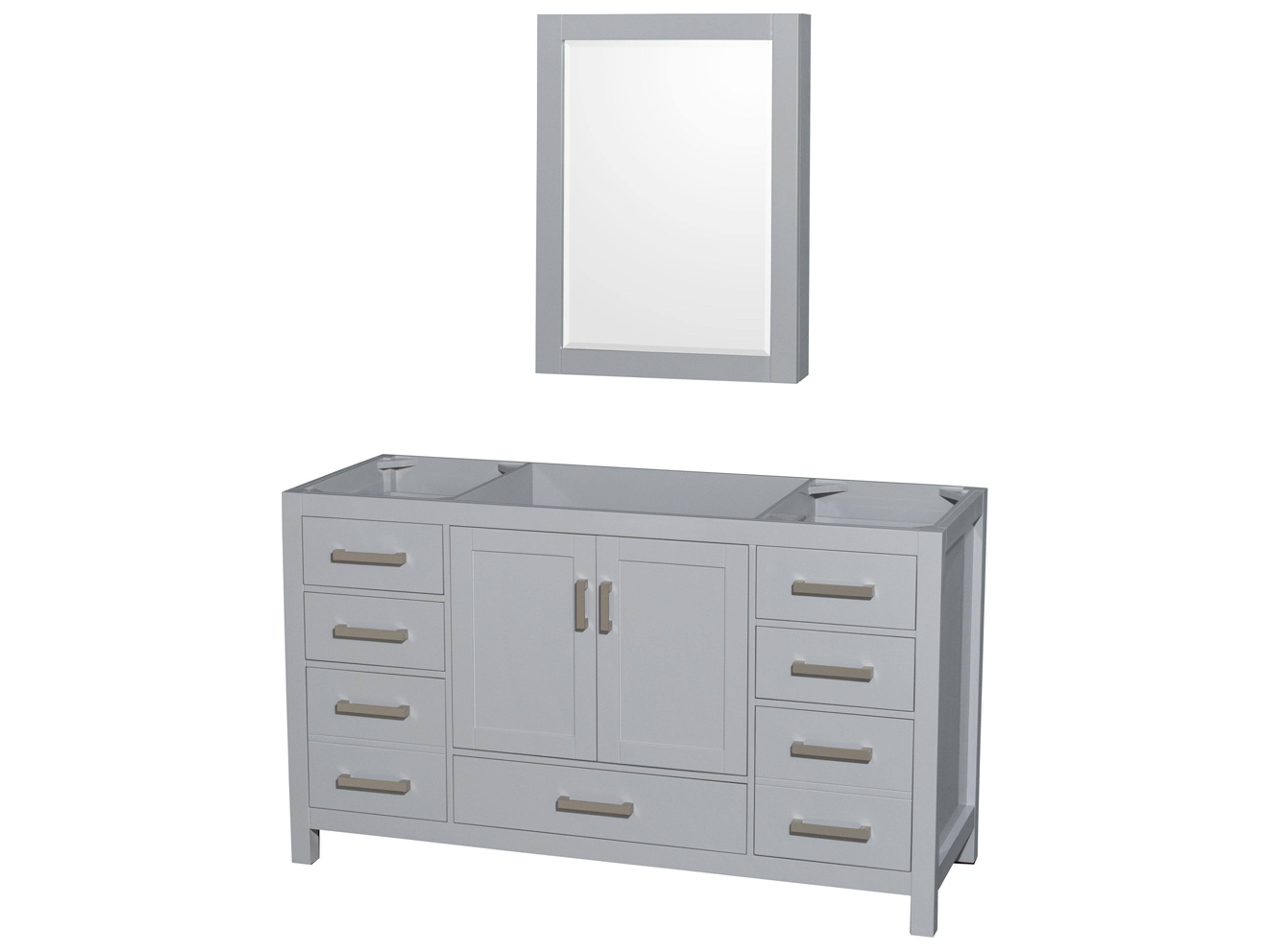 Wyndham Collection Sheffield 59" Gray Vanity