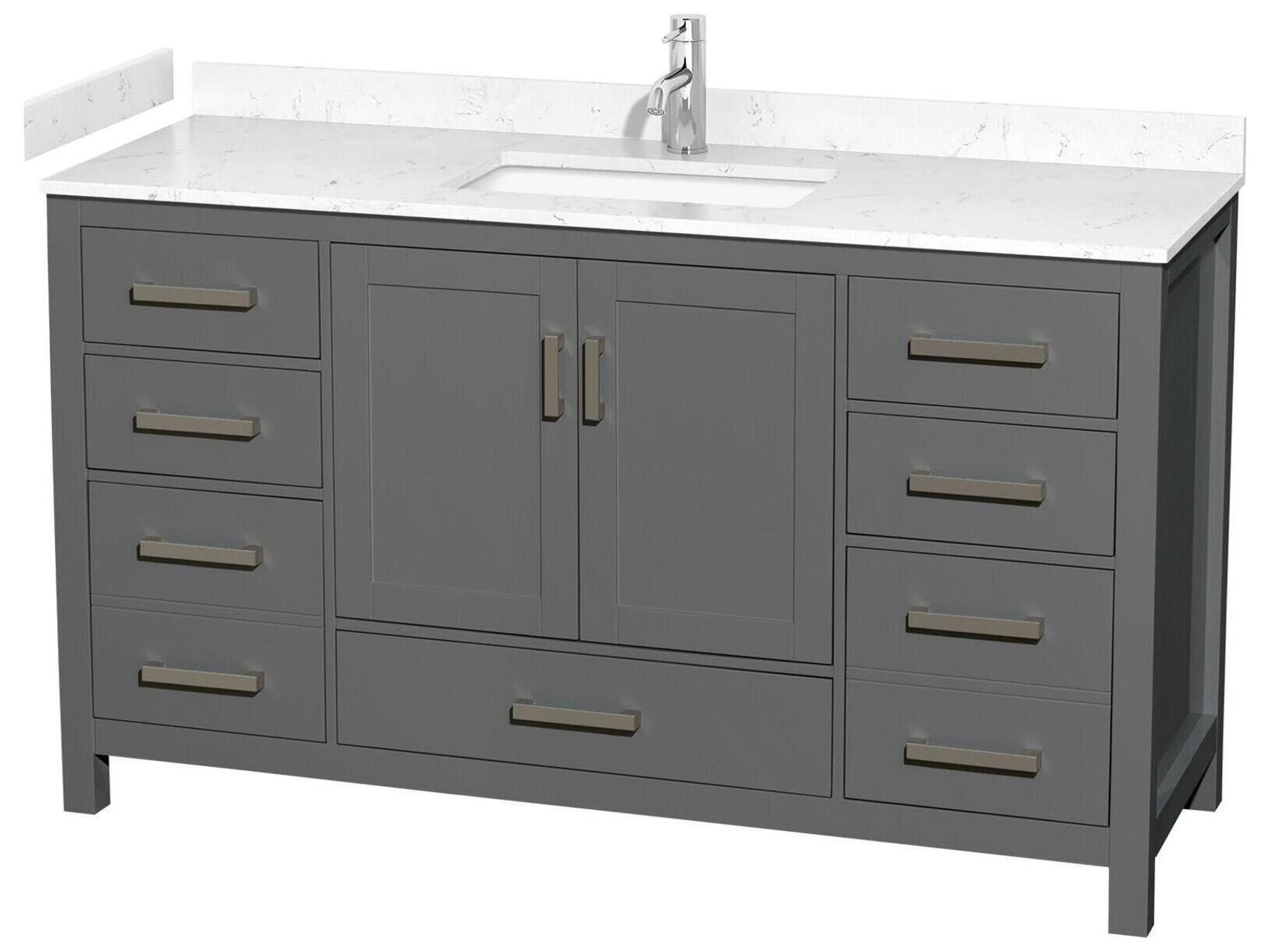 Sheffield 60" Dark Gray Vanity