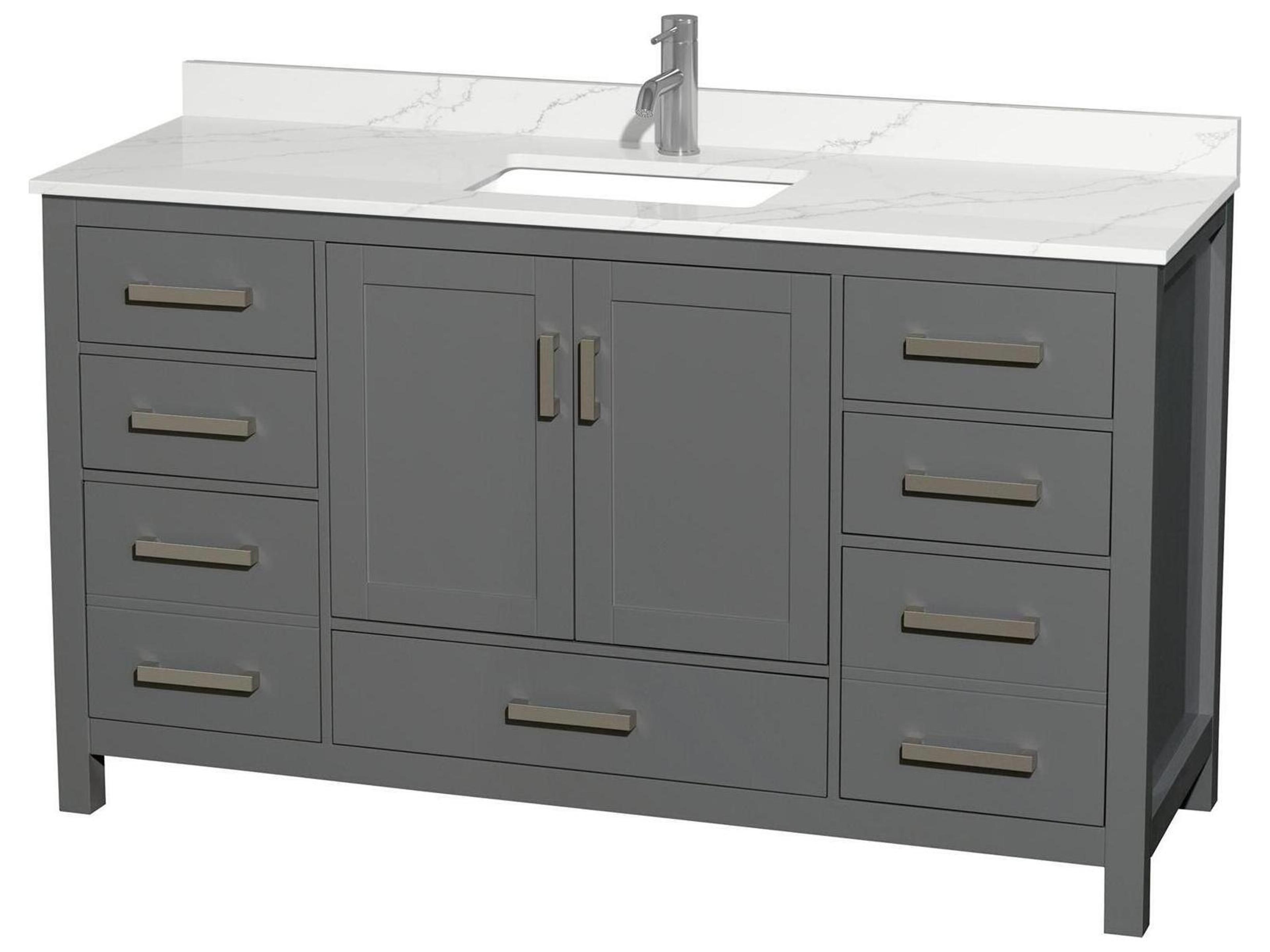 Sheffield 60" Dark Gray Vanity
