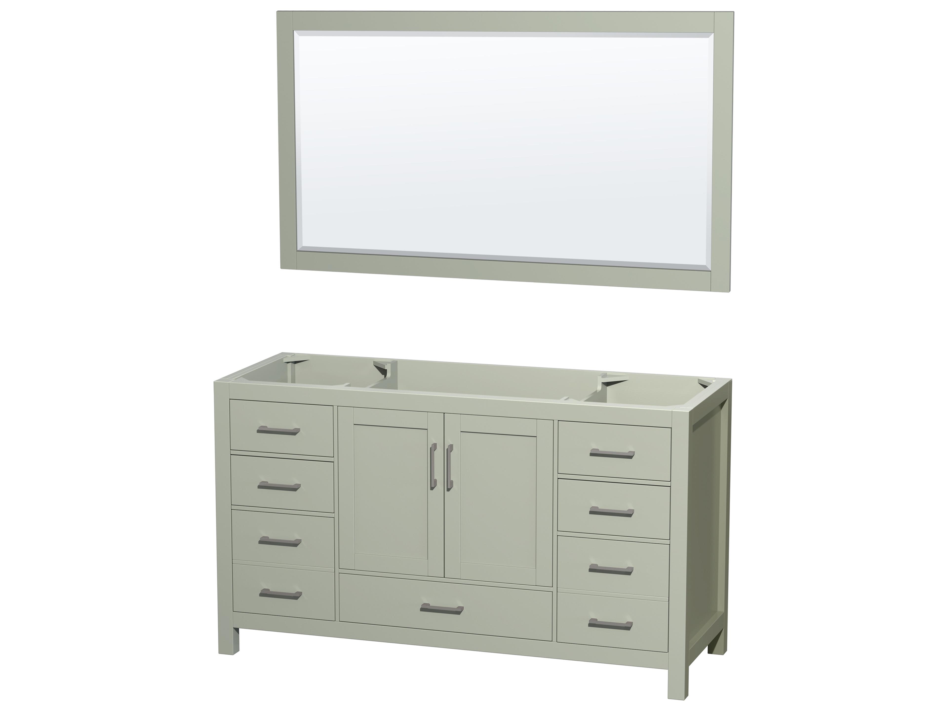 Wyndham Collection Sheffield 59" Light Green Vanity