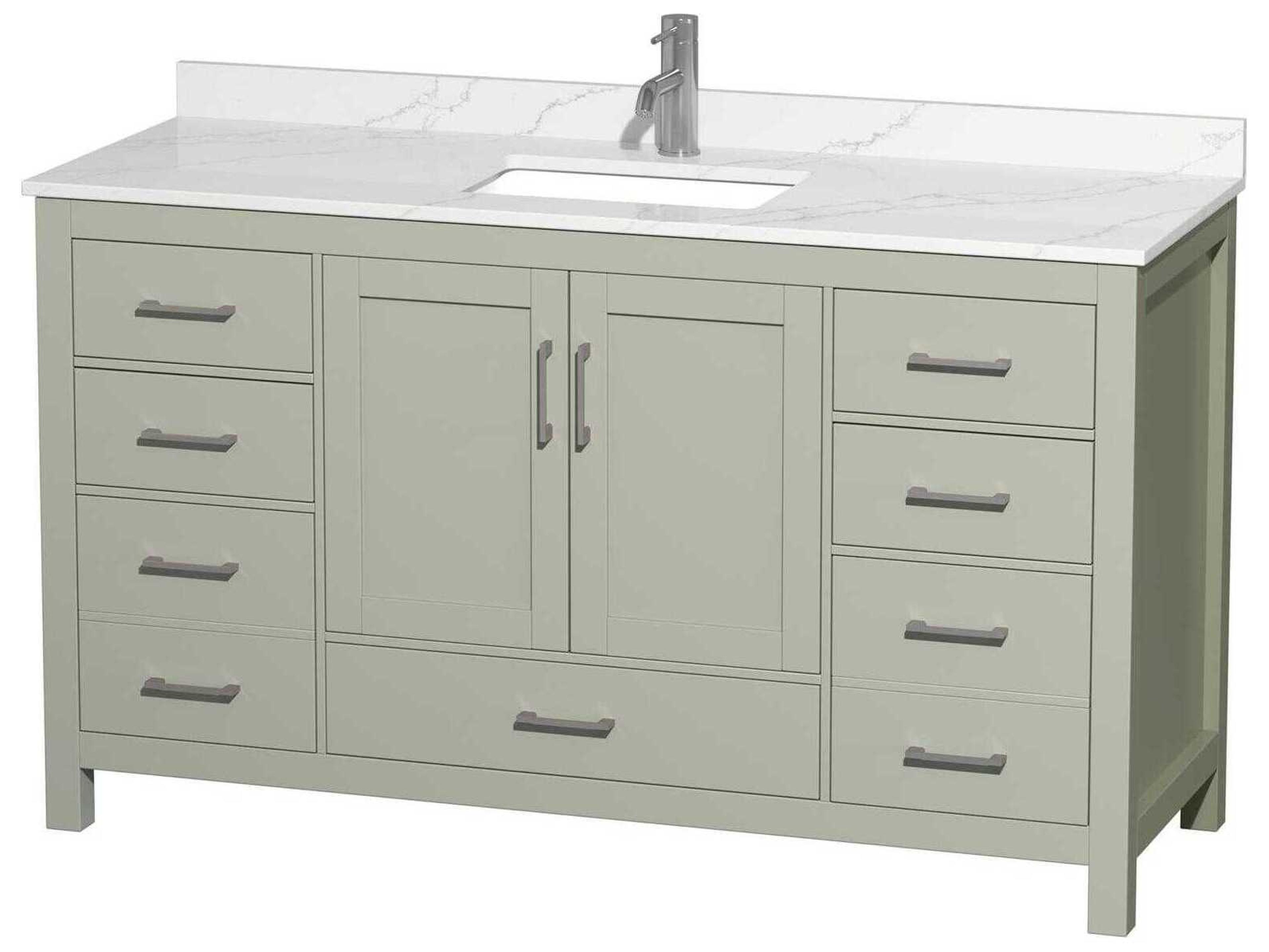 Sheffield 60" Light Green Vanity