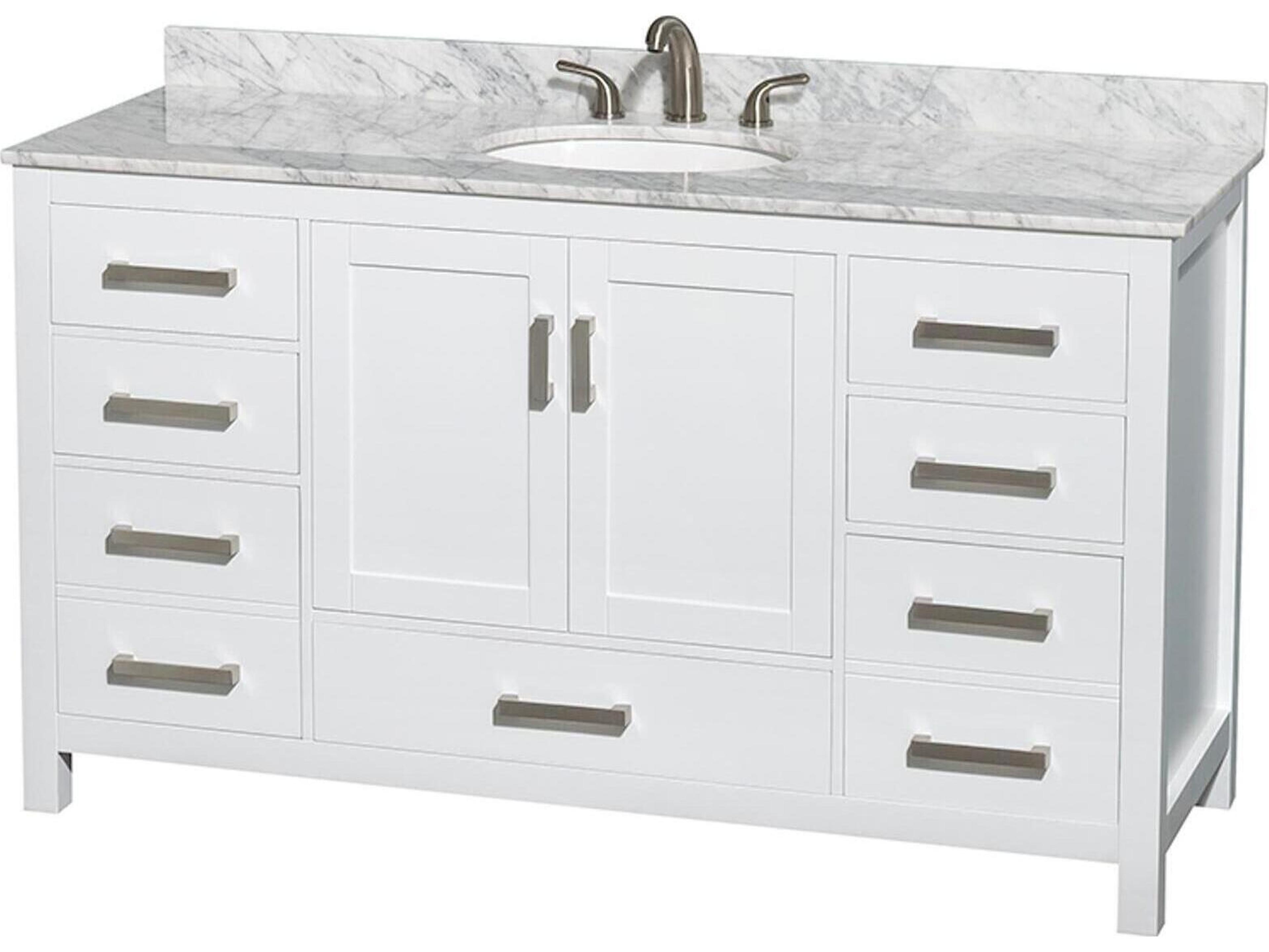 Sheffield 60" White Vanity