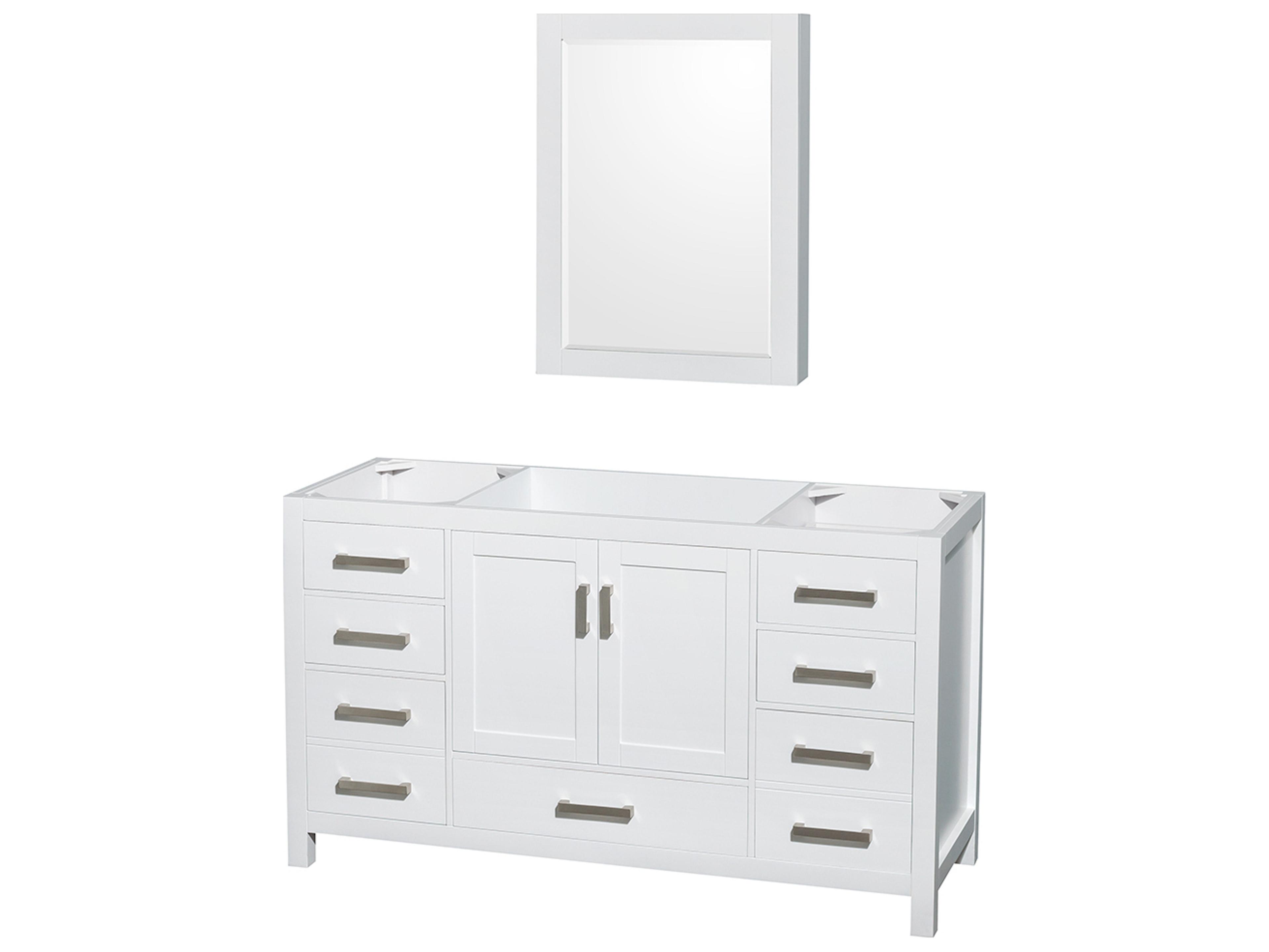 Wyndham Collection Sheffield 59" White Vanity