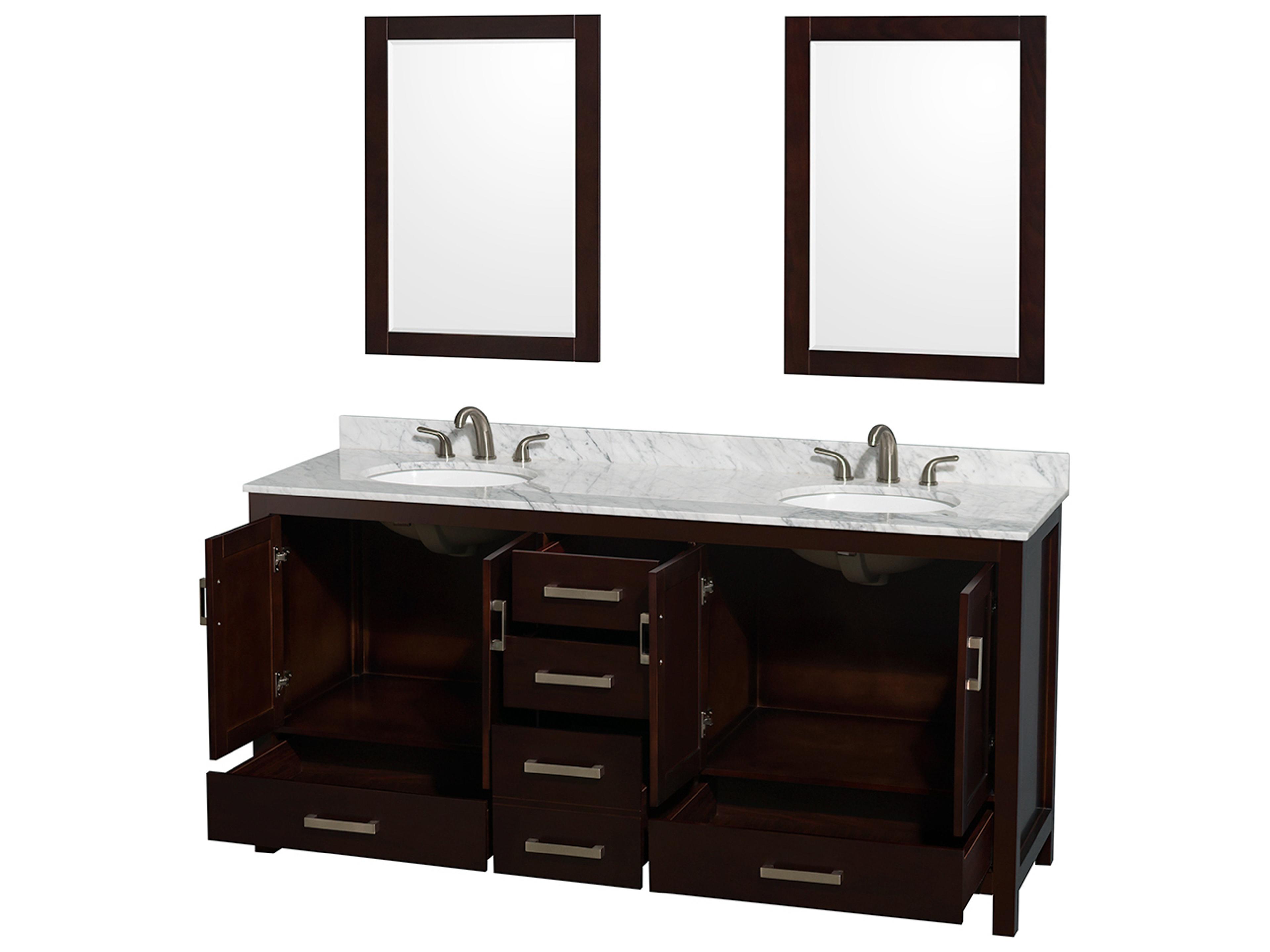 Wyndham Collection Sheffield 72" Espresso Vanity
