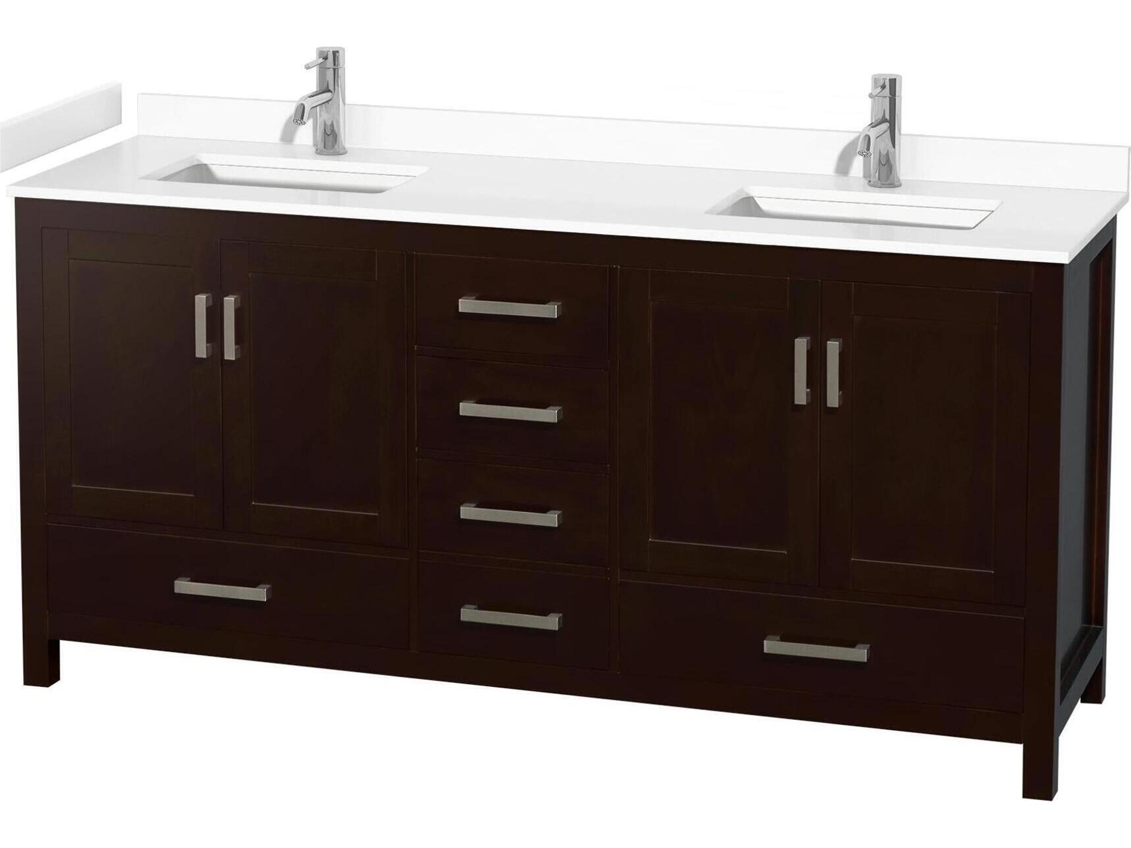 Wyndham Collection Sheffield 72" Espresso Vanity
