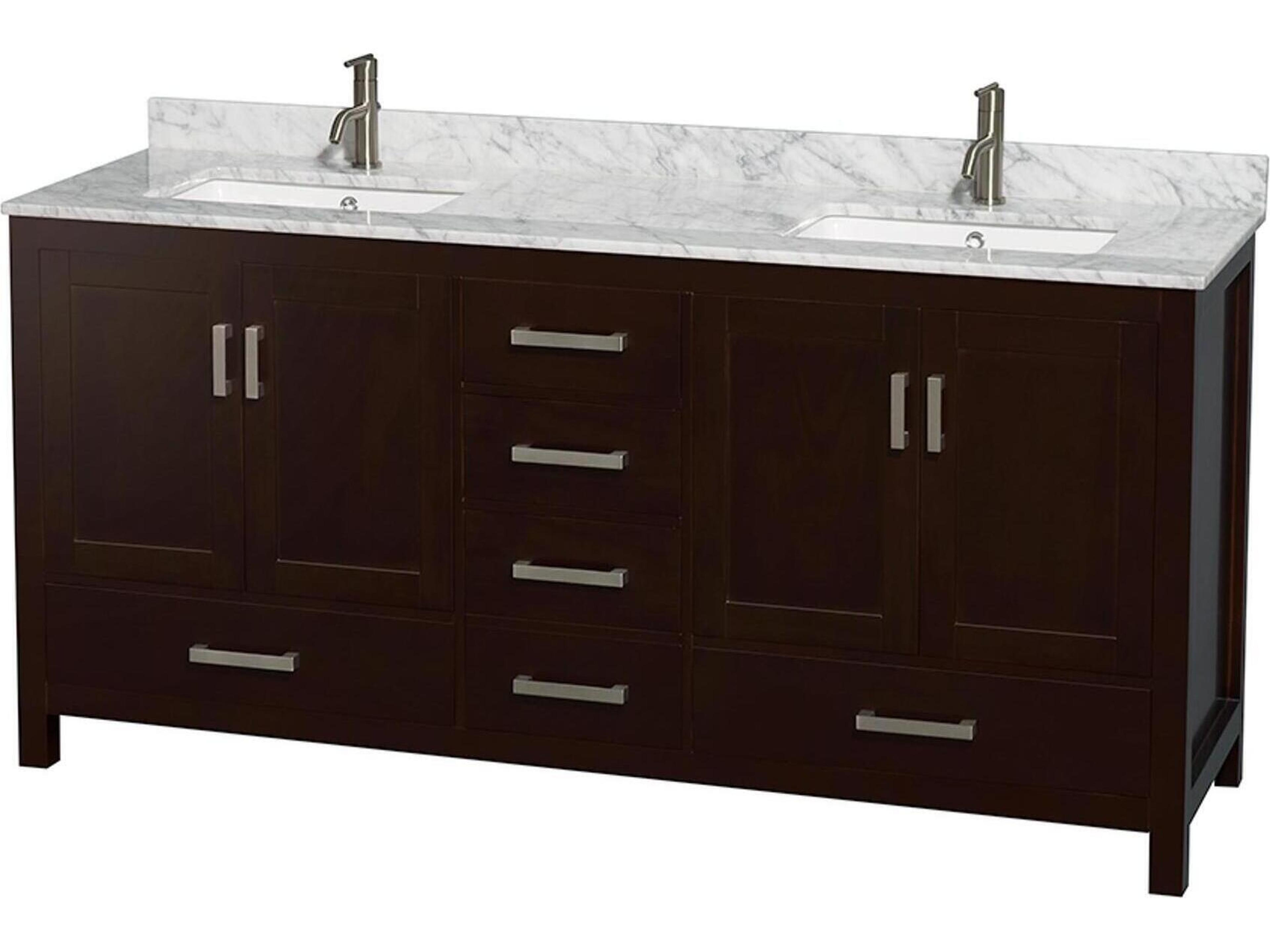 Wyndham Collection Sheffield 72" Espresso Vanity
