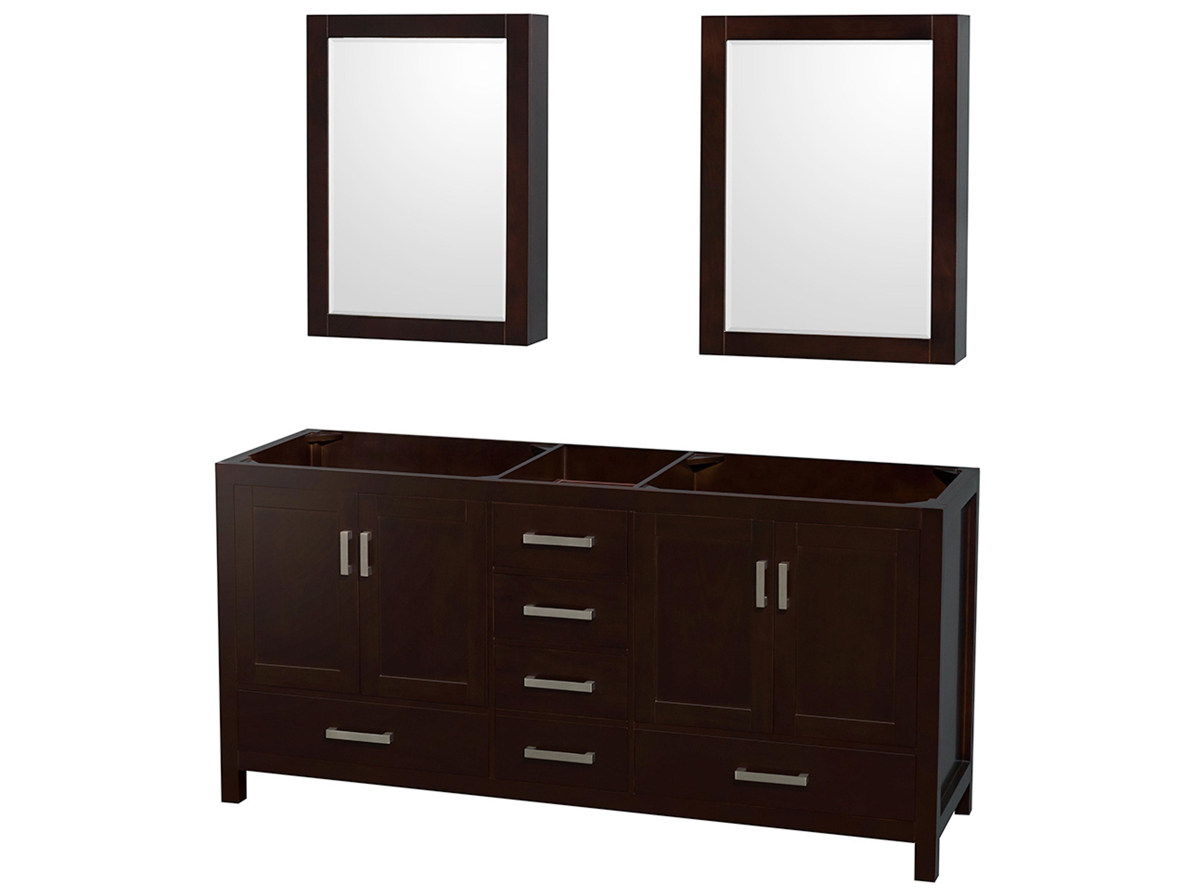 Wyndham Collection Sheffield 72" Espresso Vanity
