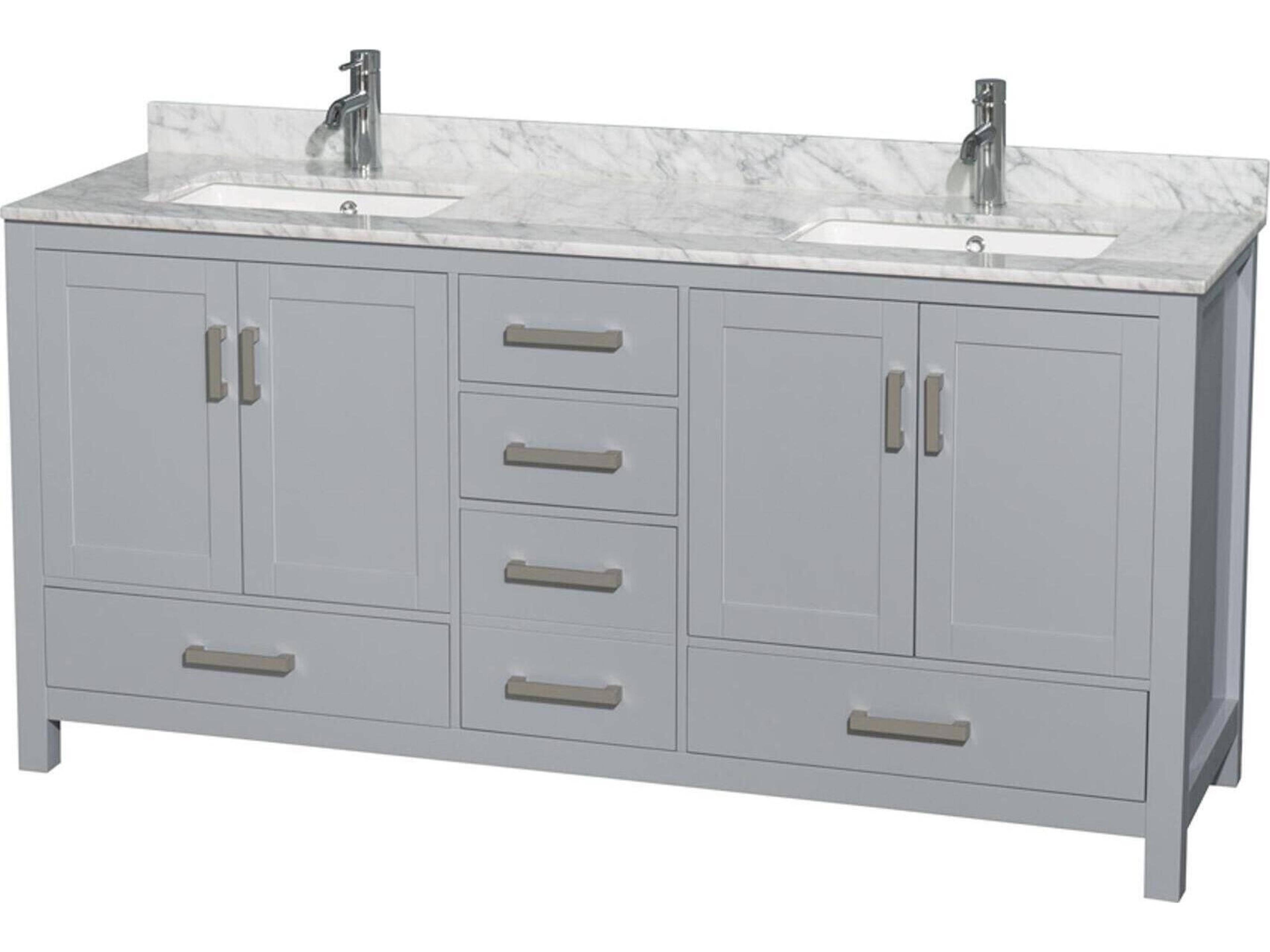 Wyndham Collection Sheffield 72" Gray Vanity