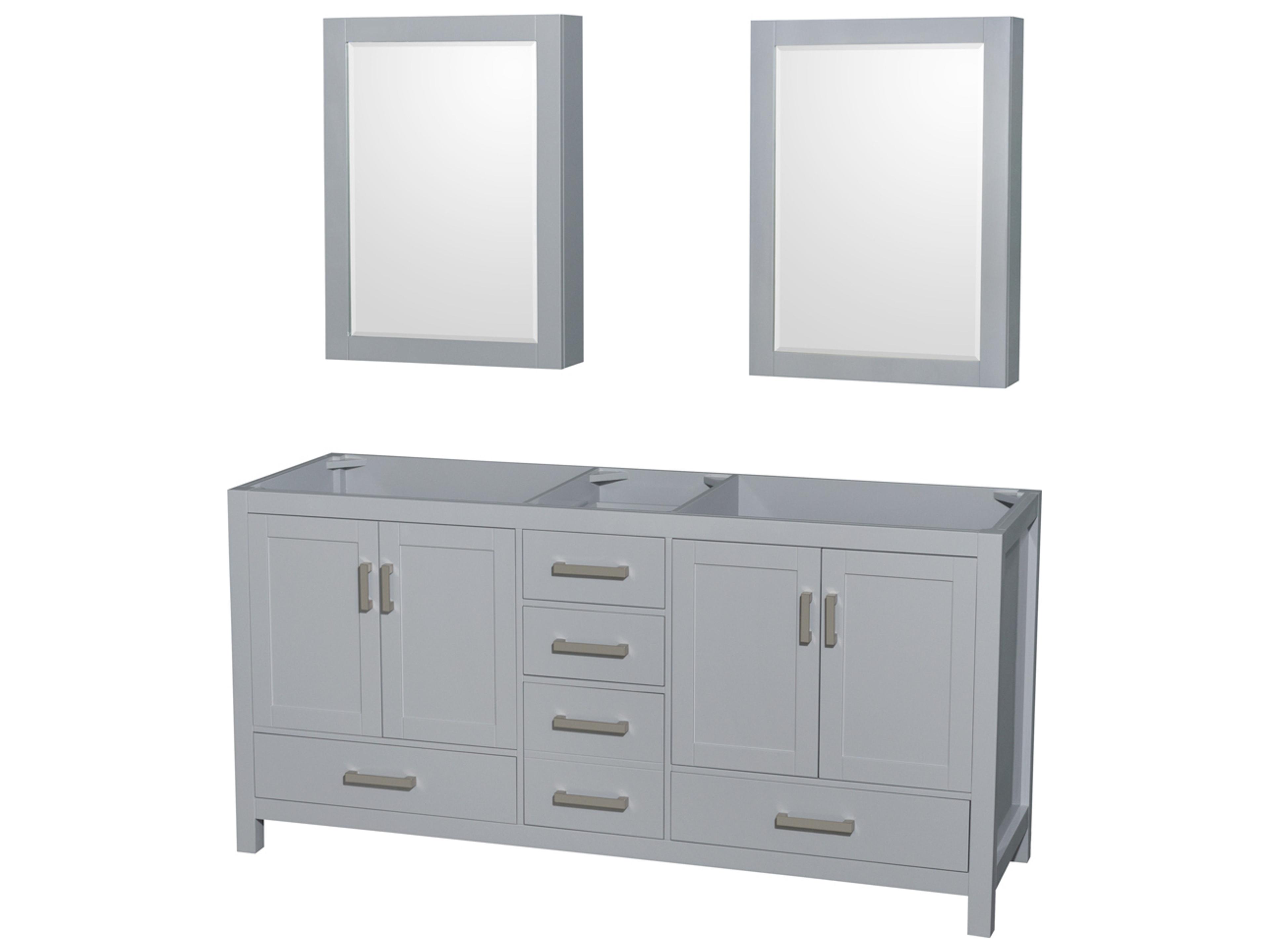 Wyndham Collection Sheffield 72" Gray Vanity