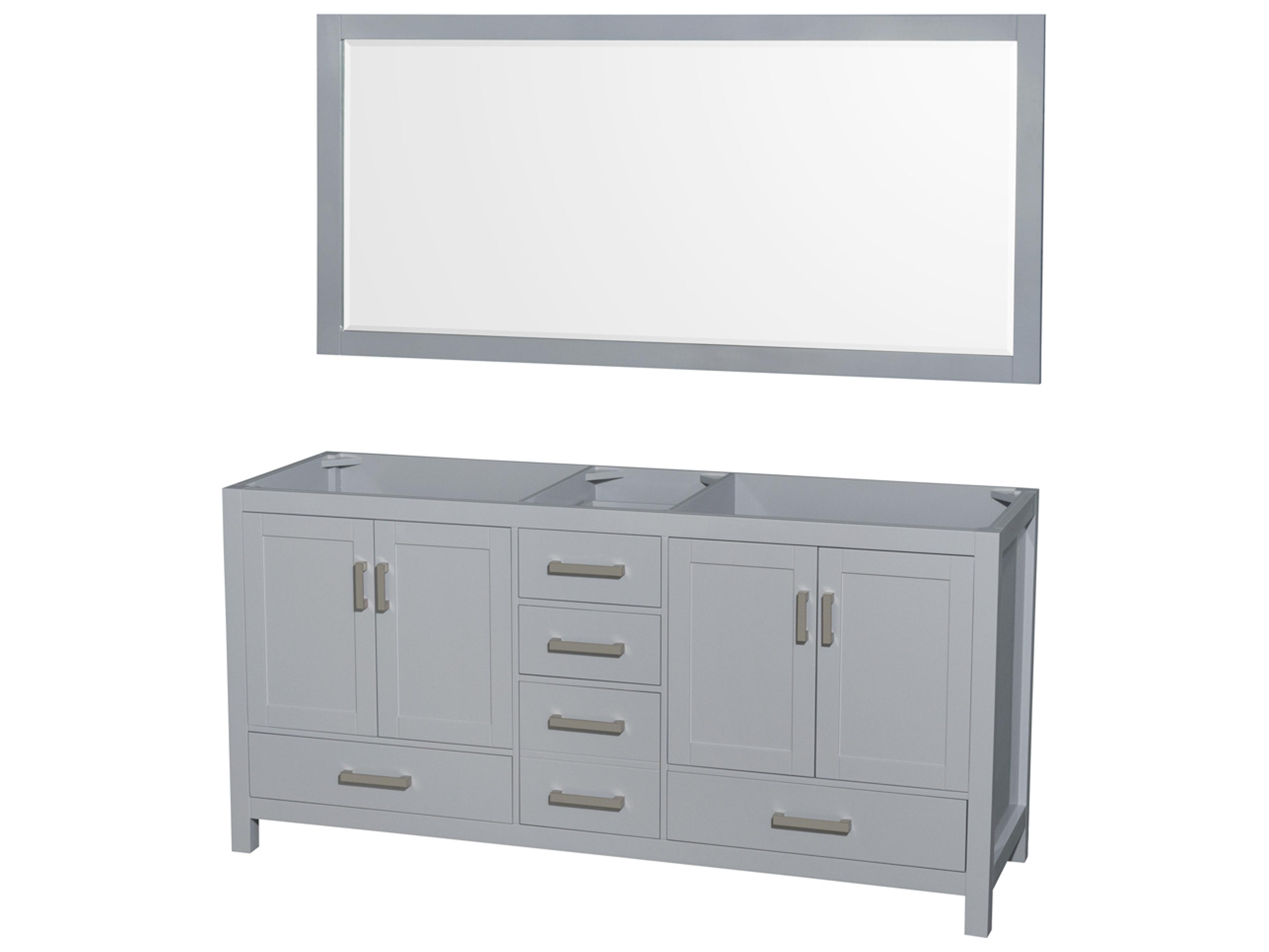 Wyndham Collection Sheffield 72" Gray Vanity