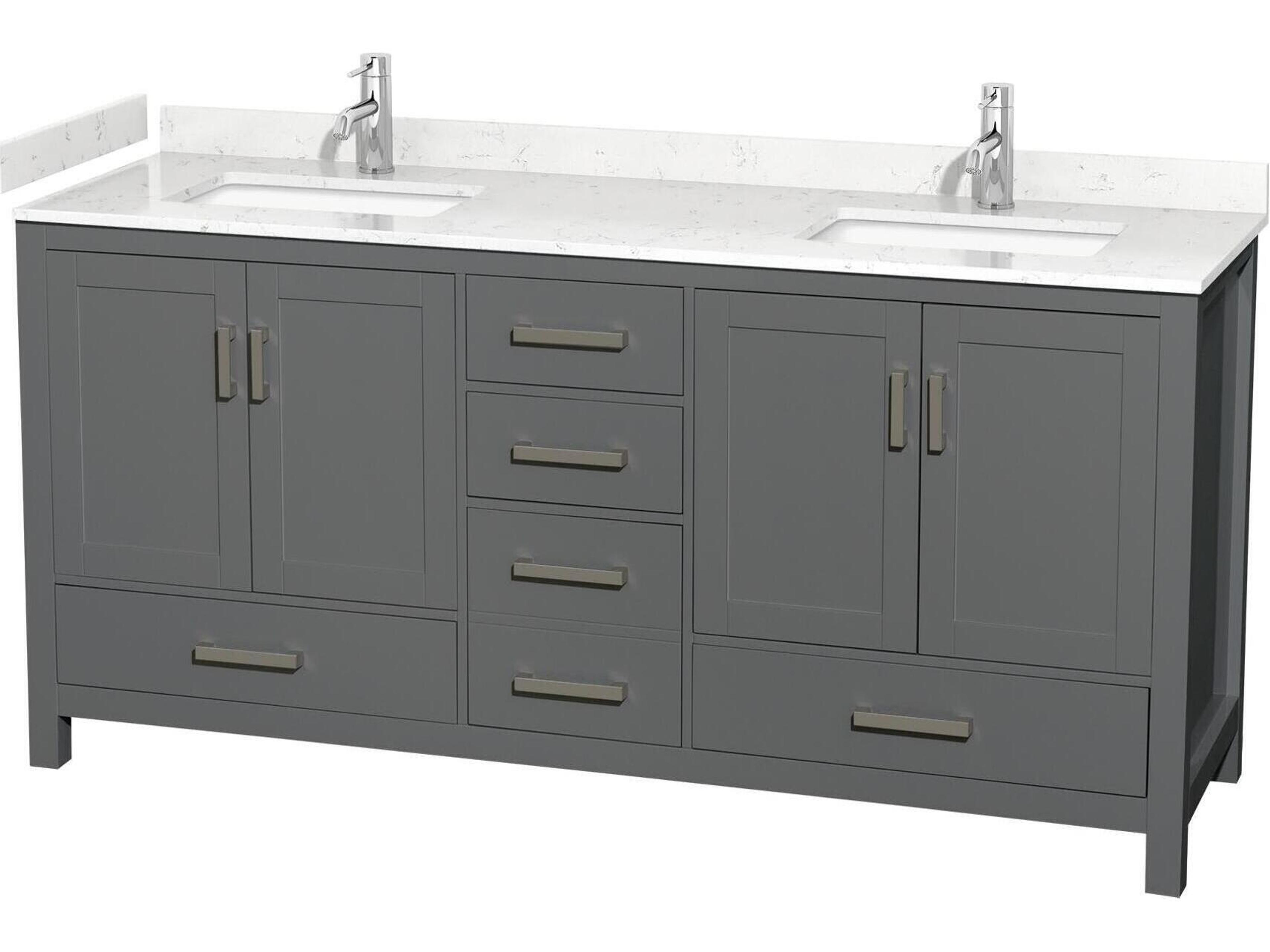 Sheffield 72" Dark Gray Vanity