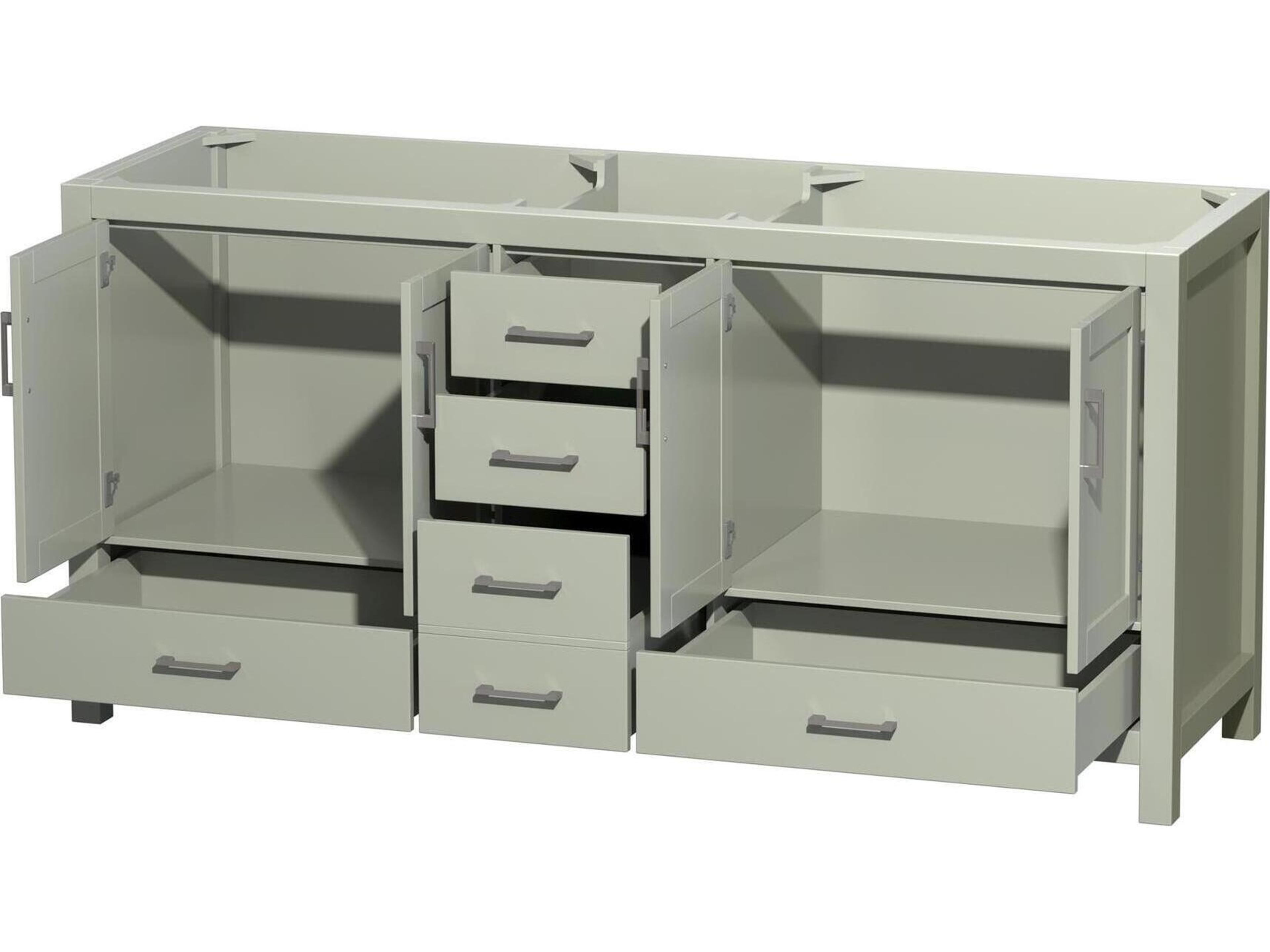 Wyndham Collection Sheffield 72" Light Green Vanity