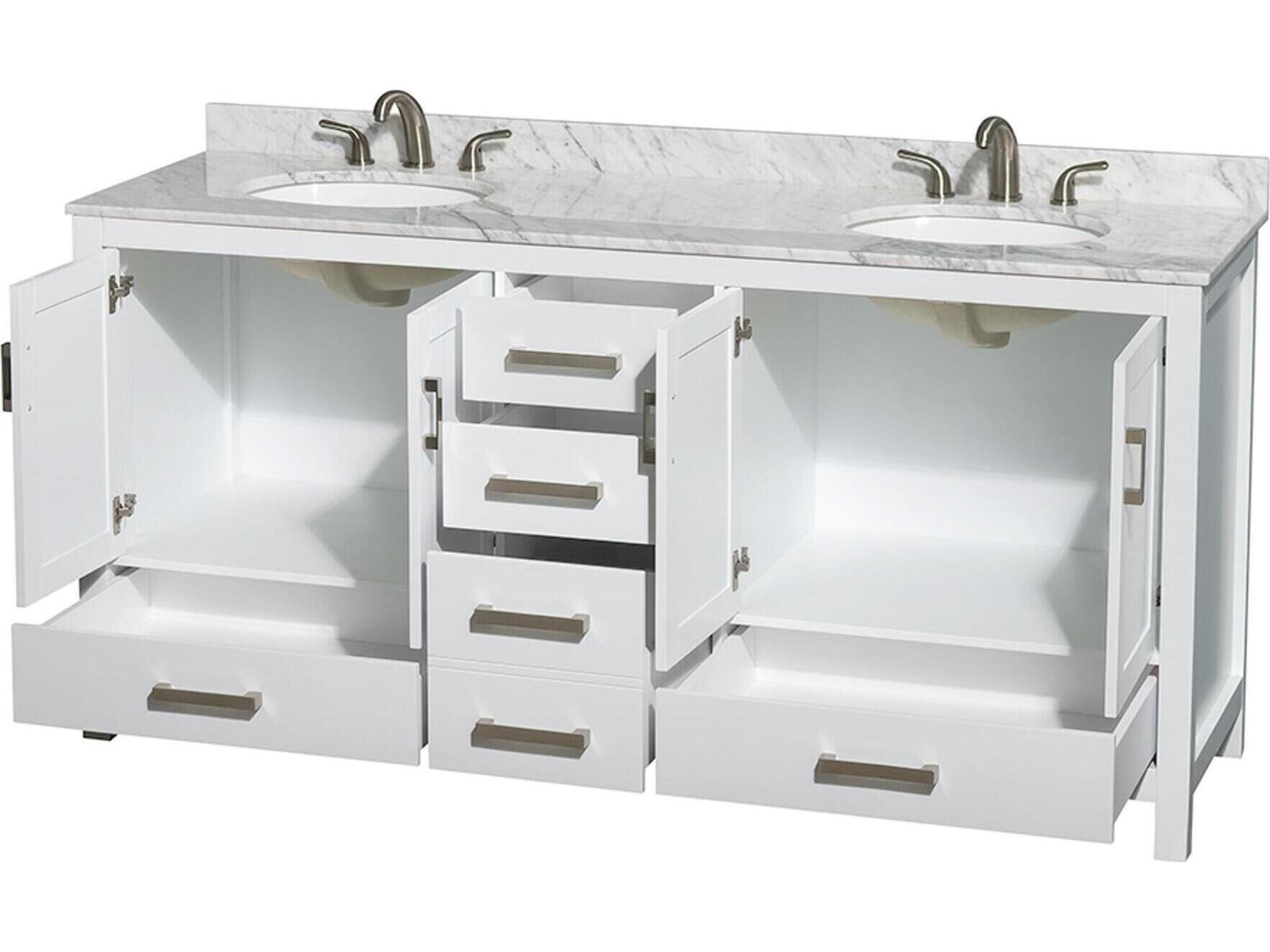 Wyndham Collection Sheffield 72" White Vanity