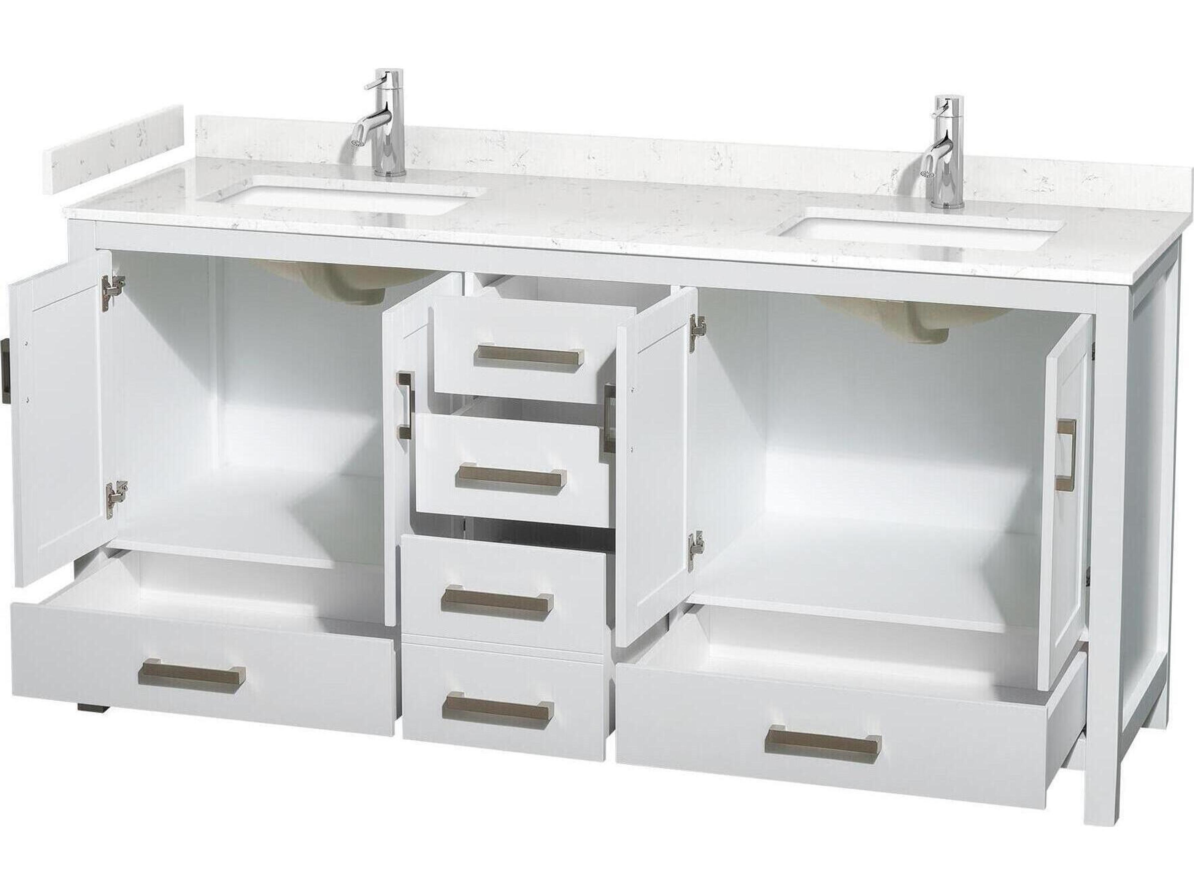 Wyndham Collection Sheffield 72" White Vanity