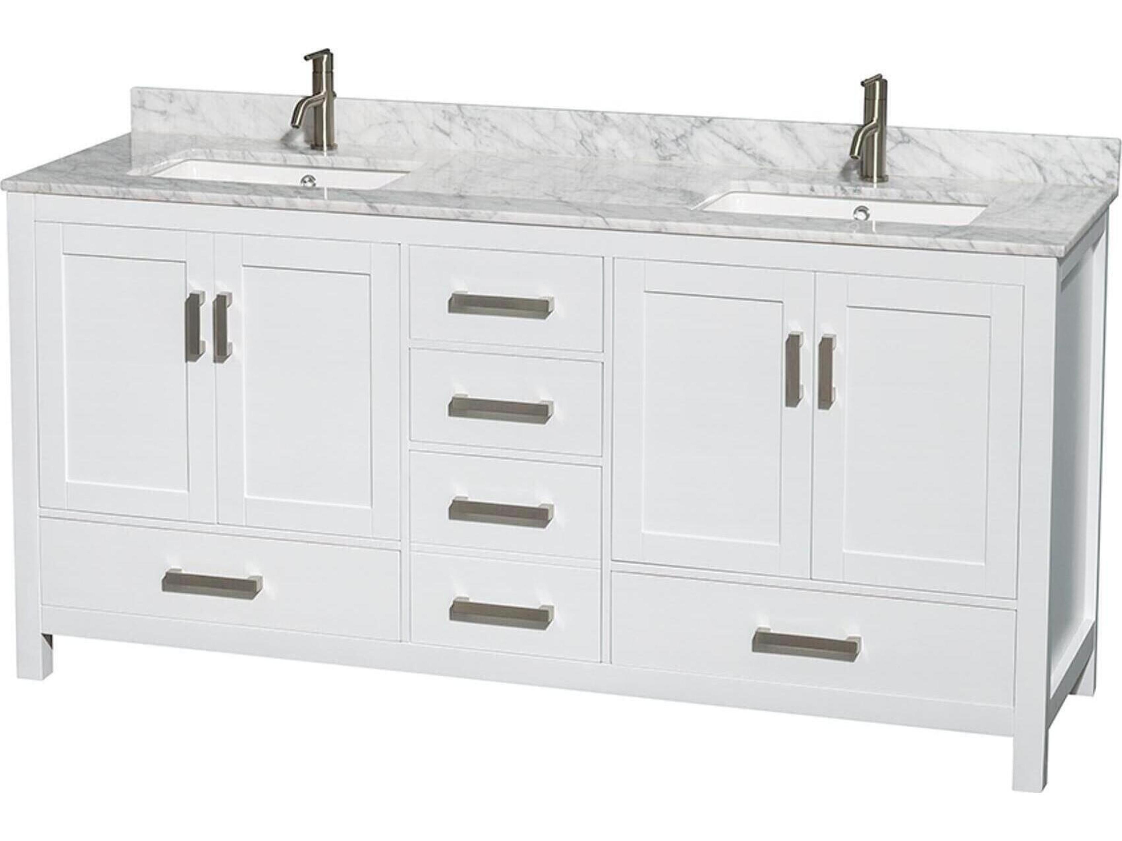 Wyndham Collection Sheffield 72" White Vanity