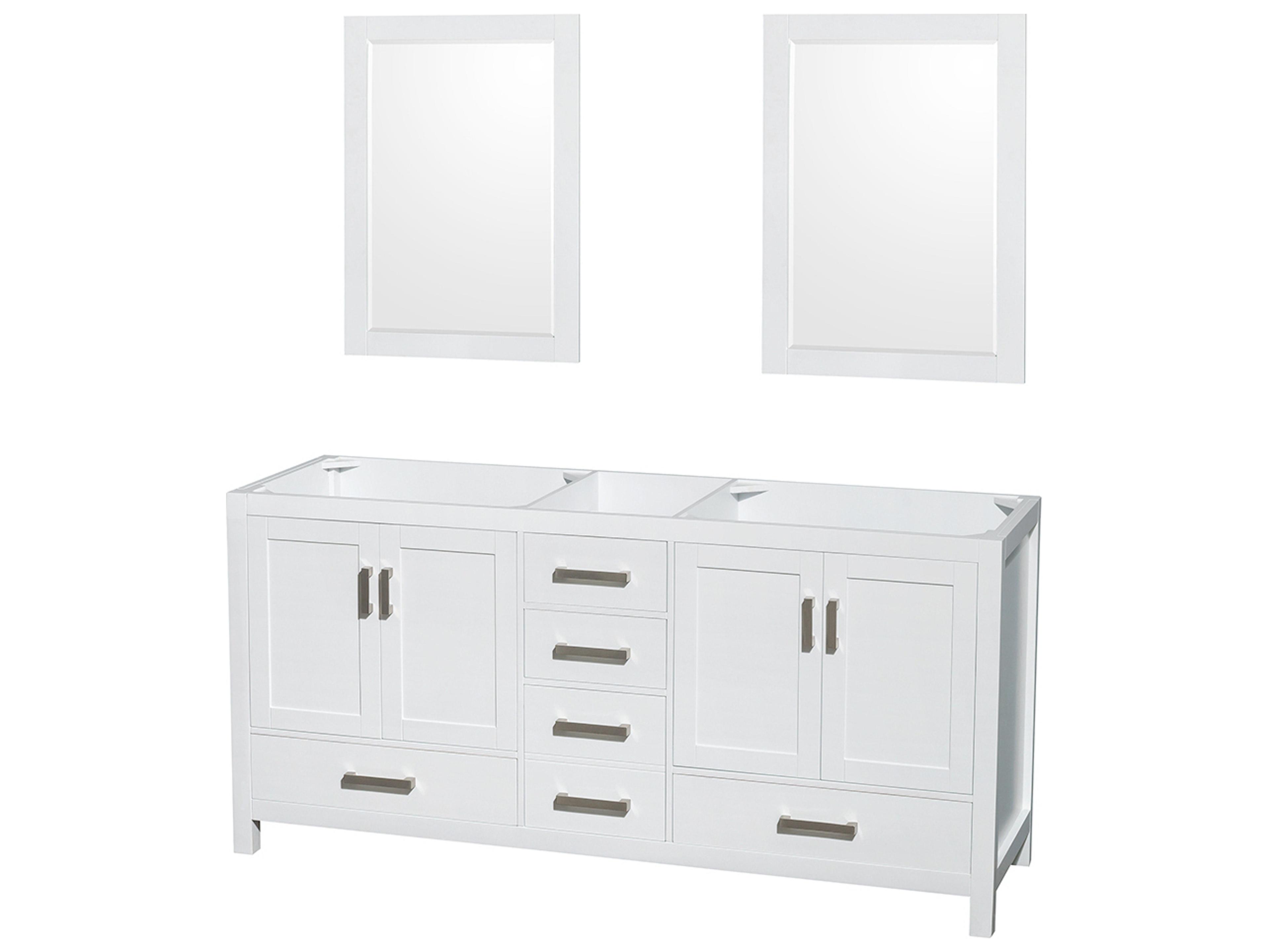 Wyndham Collection Sheffield 72" White Vanity