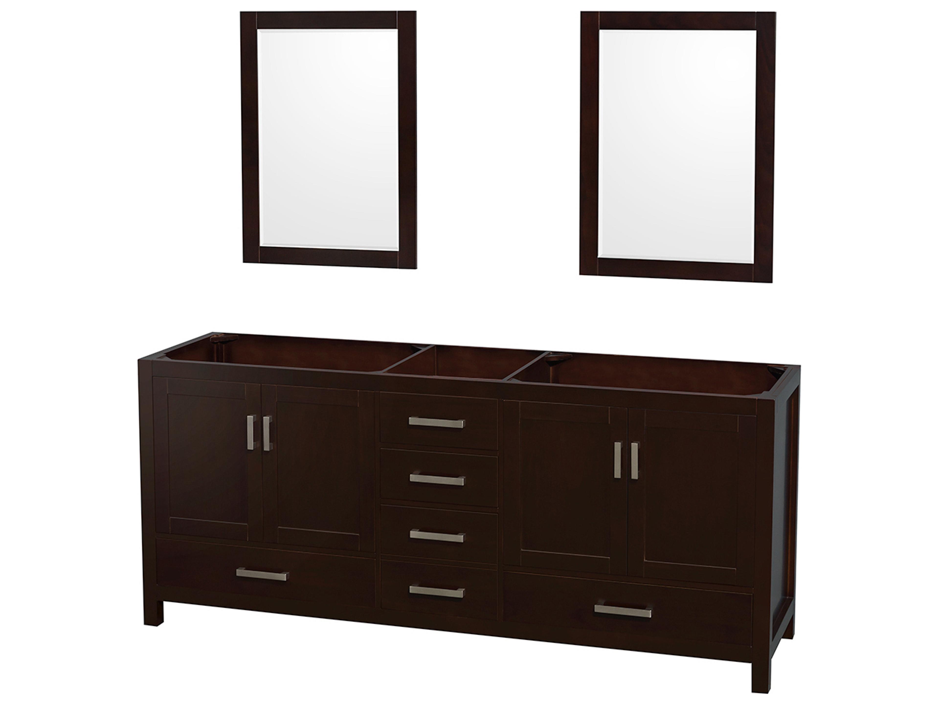 Wyndham Collection Sheffield 79" Espresso Vanity