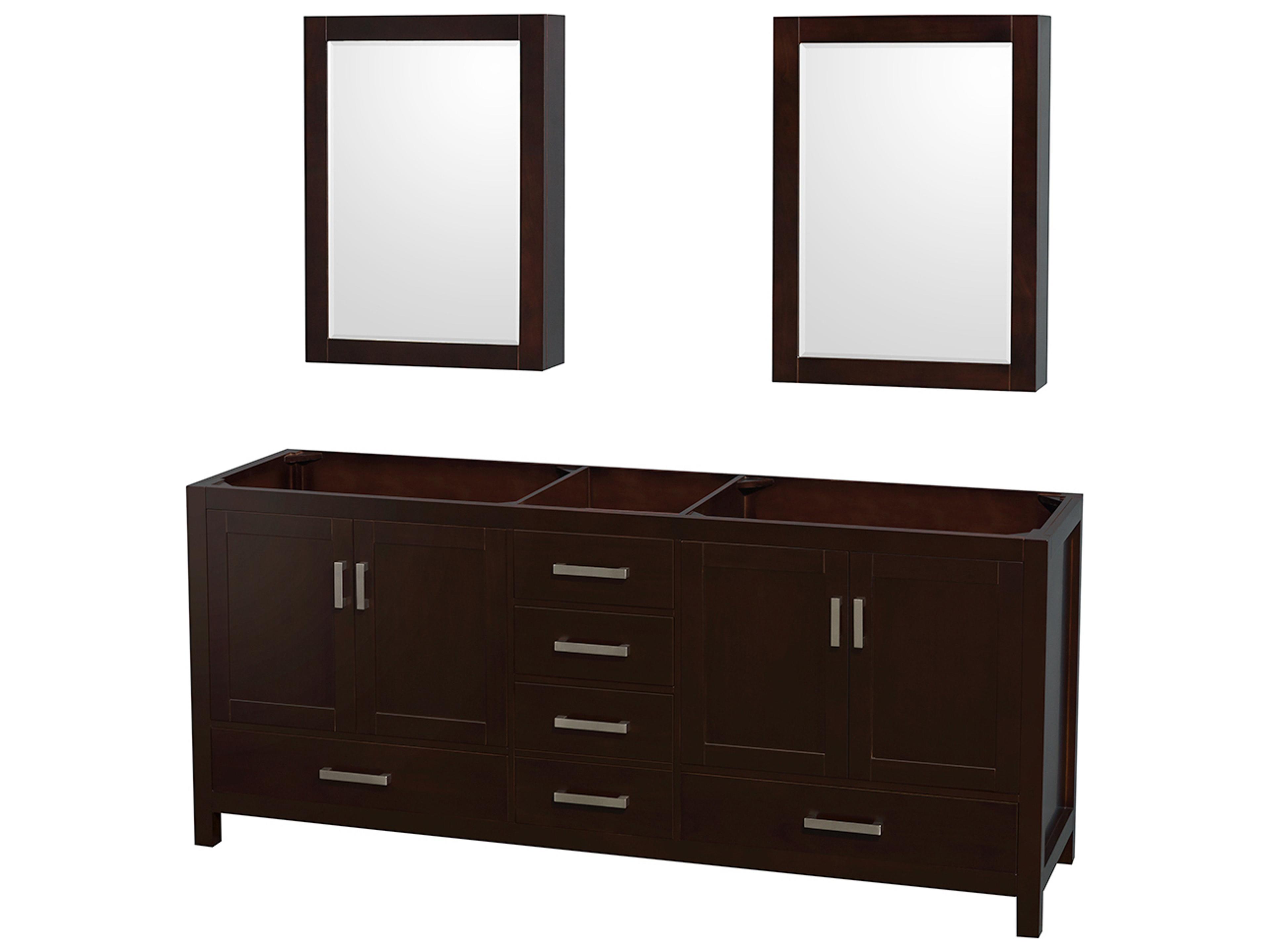 Wyndham Collection Sheffield 79" Espresso Vanity