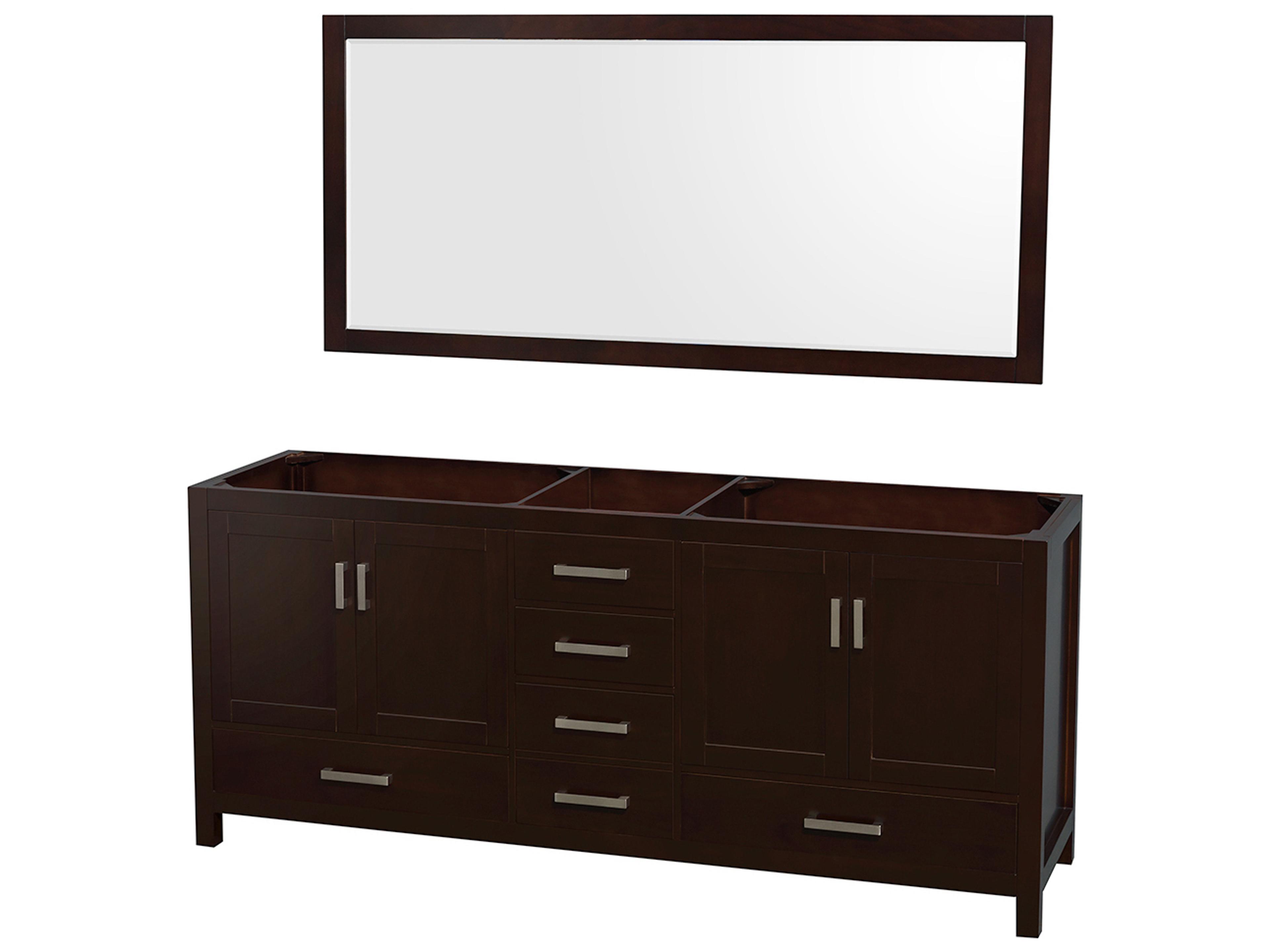 Wyndham Collection Sheffield 79" Espresso Vanity